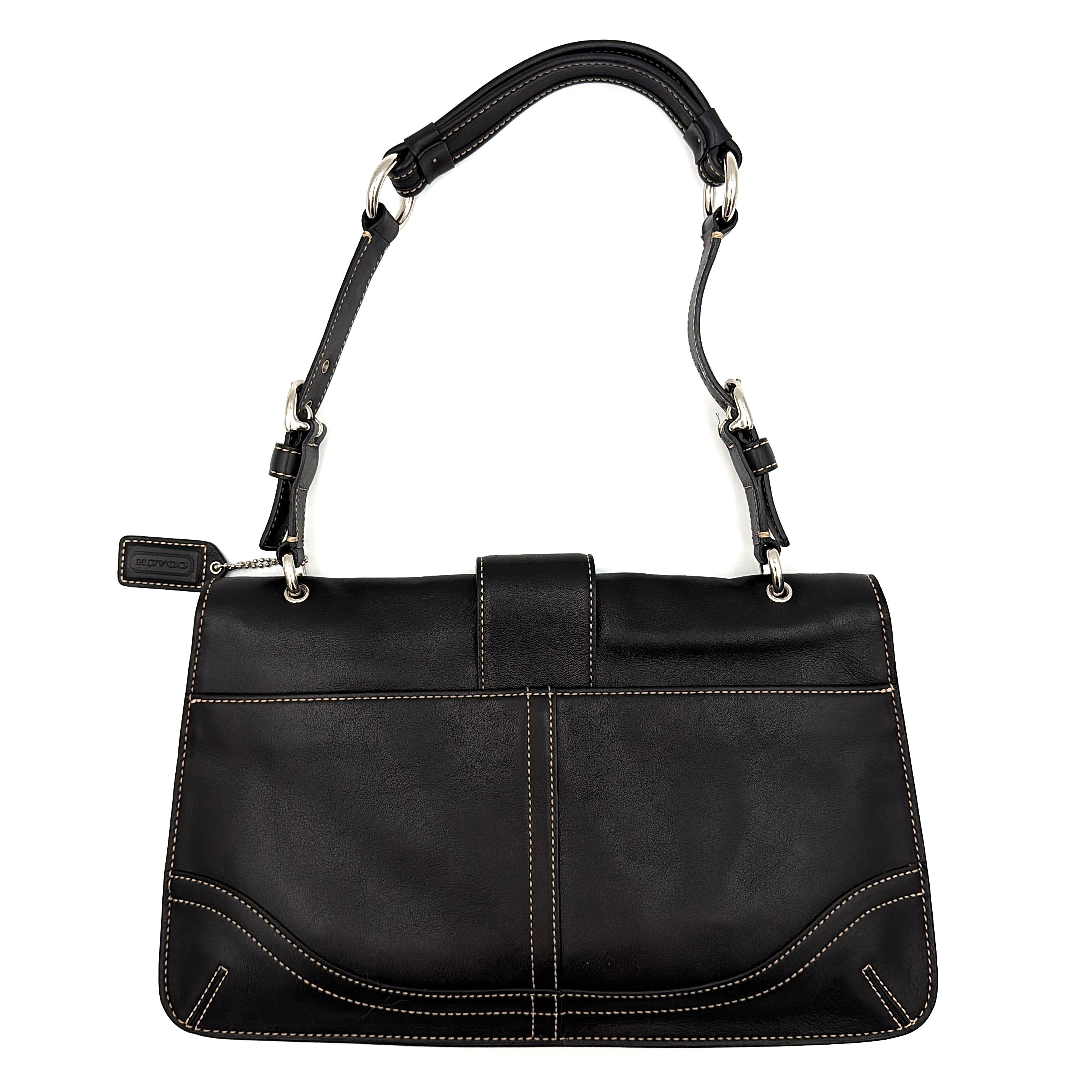 Coach Y2K Soho Buckle Shoulder Bag Black