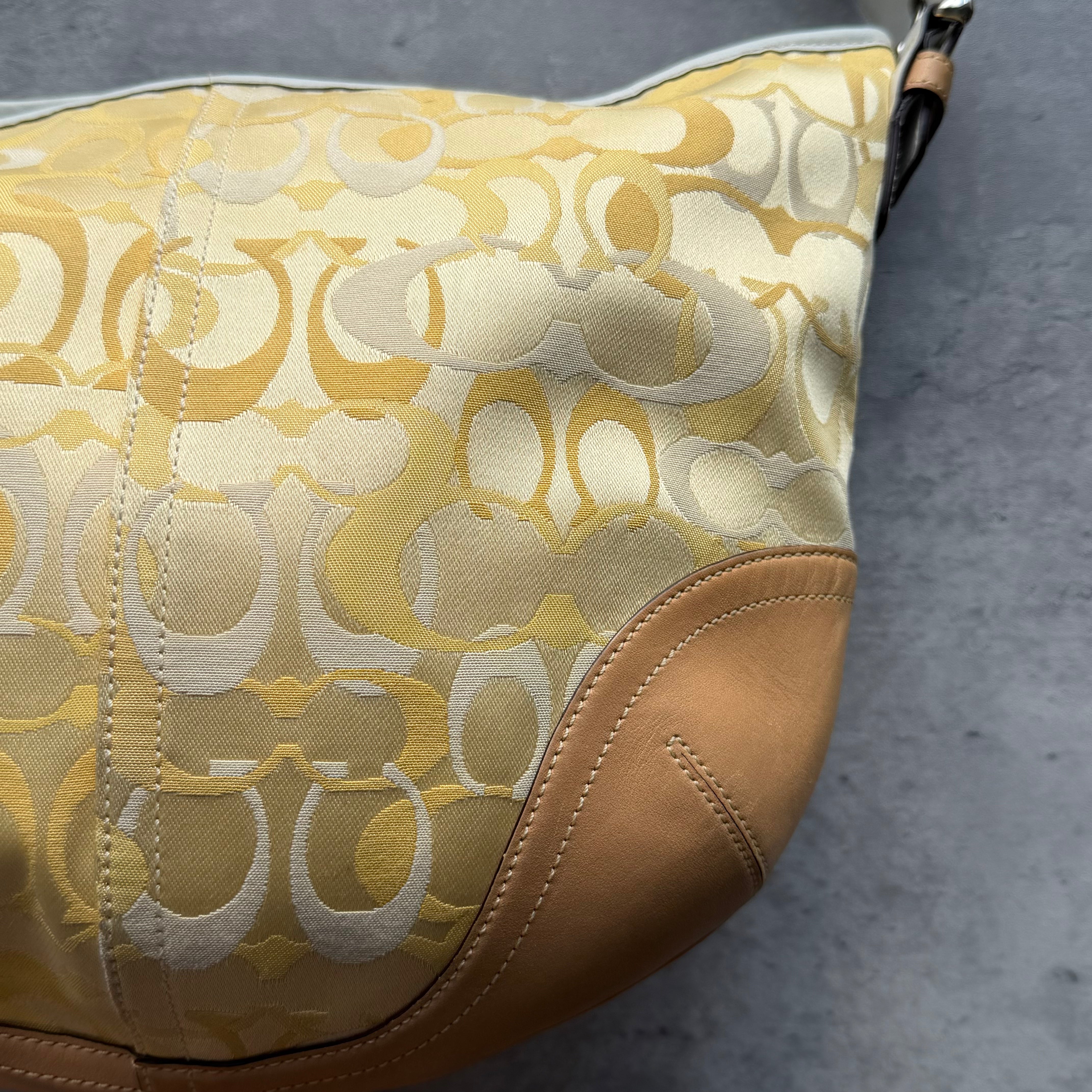 Coach Signature Soho Mini Hobo Shoulder Bag Yellow/Beige