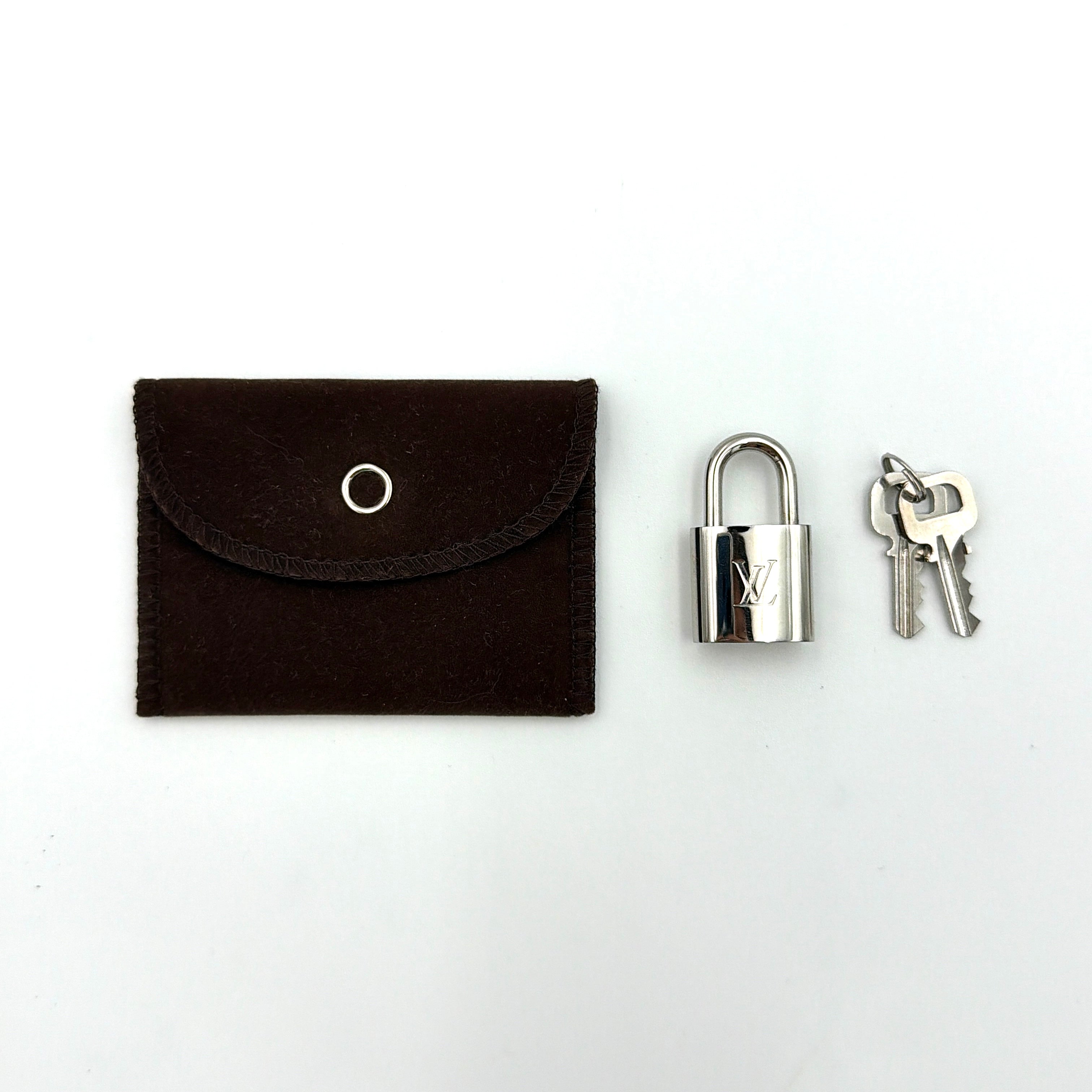 Louis Vuitton Metal Padlock Key Set Silver