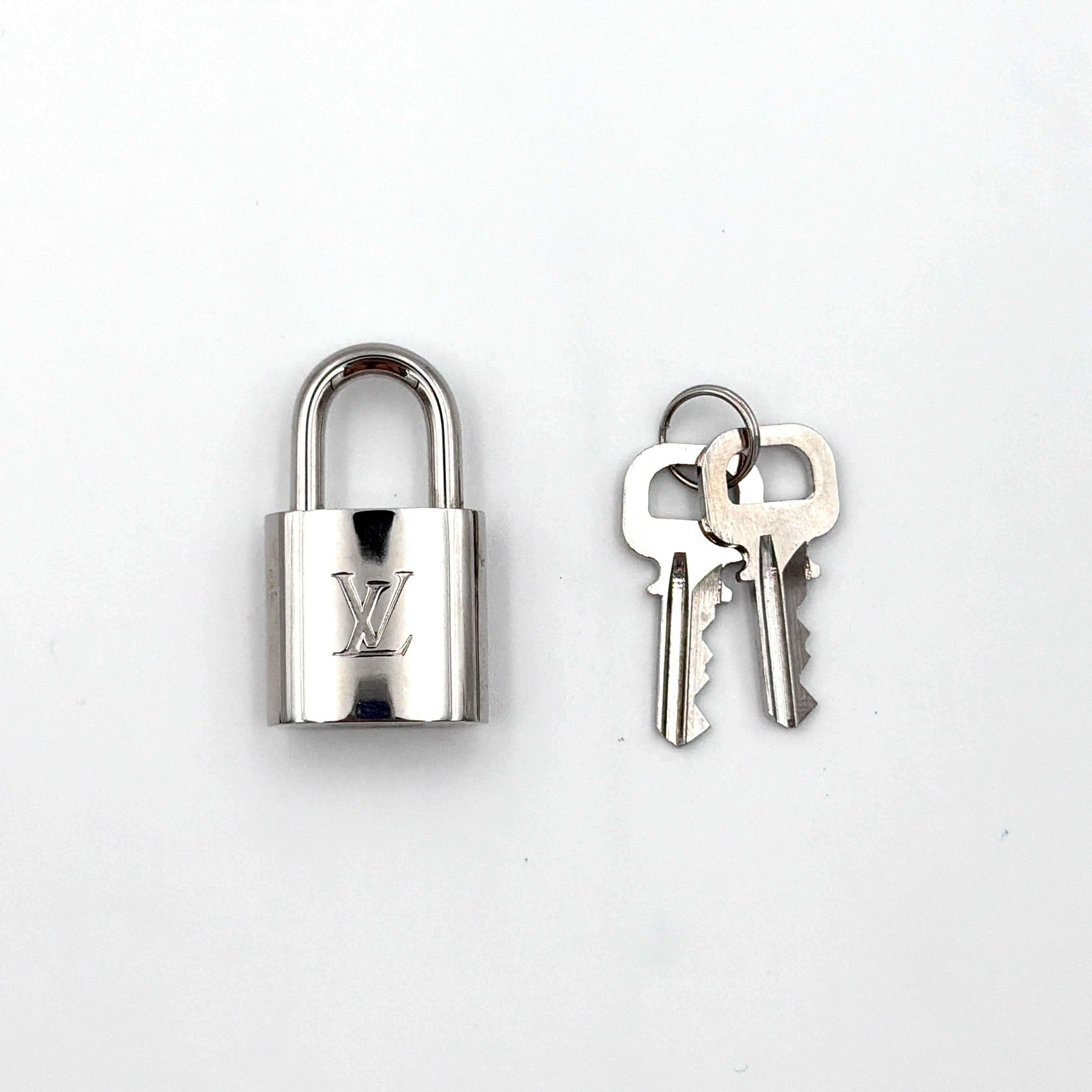 Louis Vuitton Metal Padlock Key Set Silver