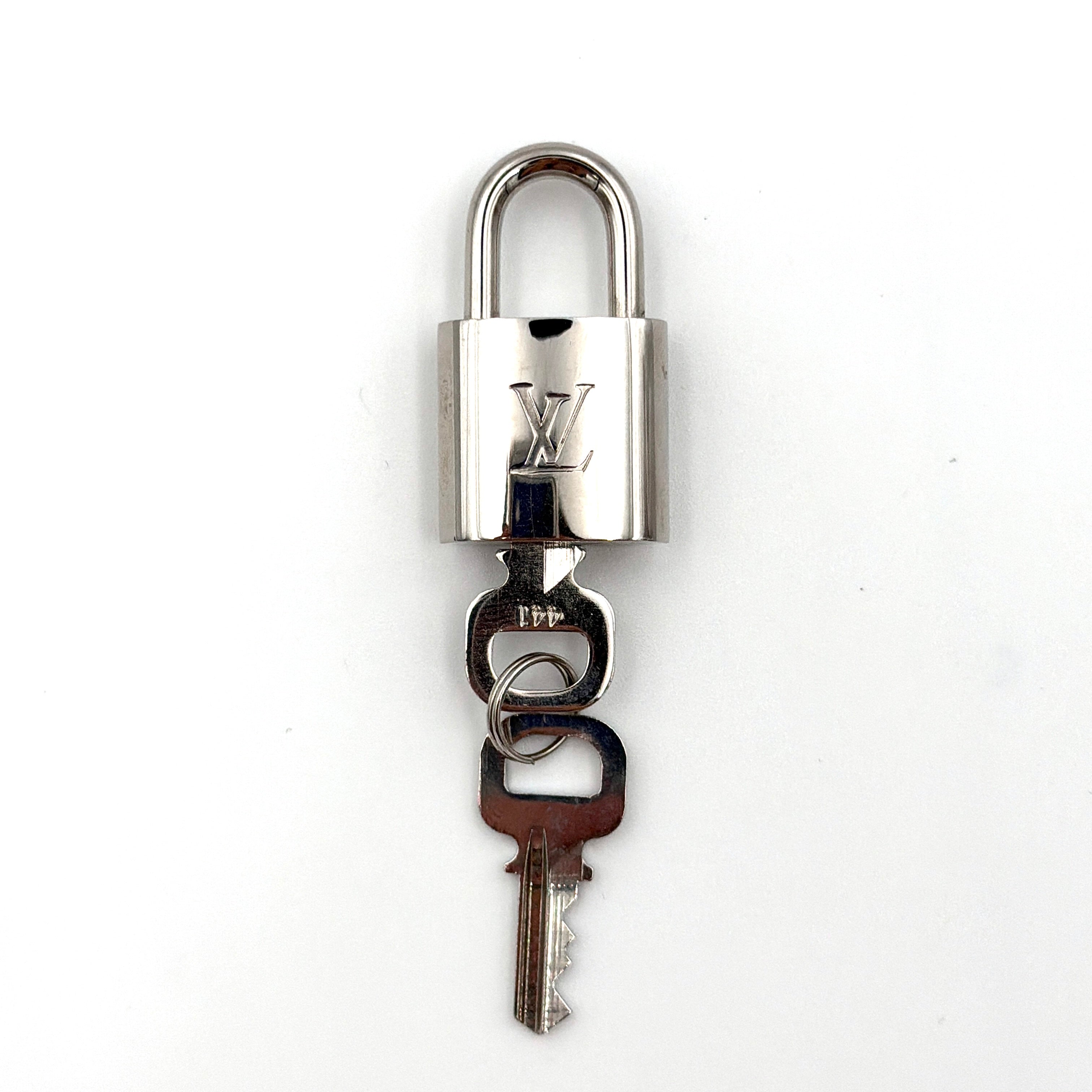 Louis Vuitton Metal Padlock Key Set Silver