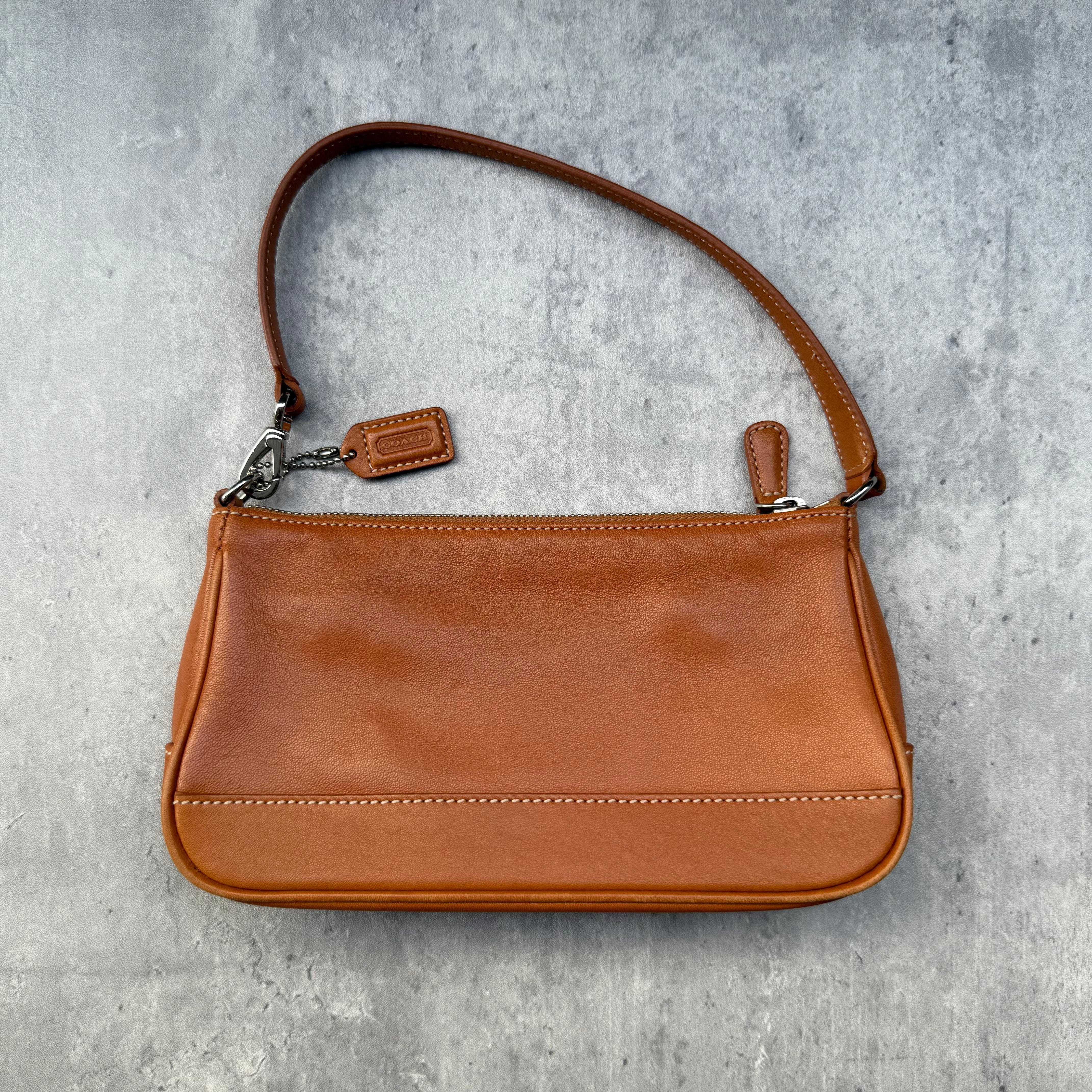 Coach Y2K Demi Leather Shoulder Bag Brown