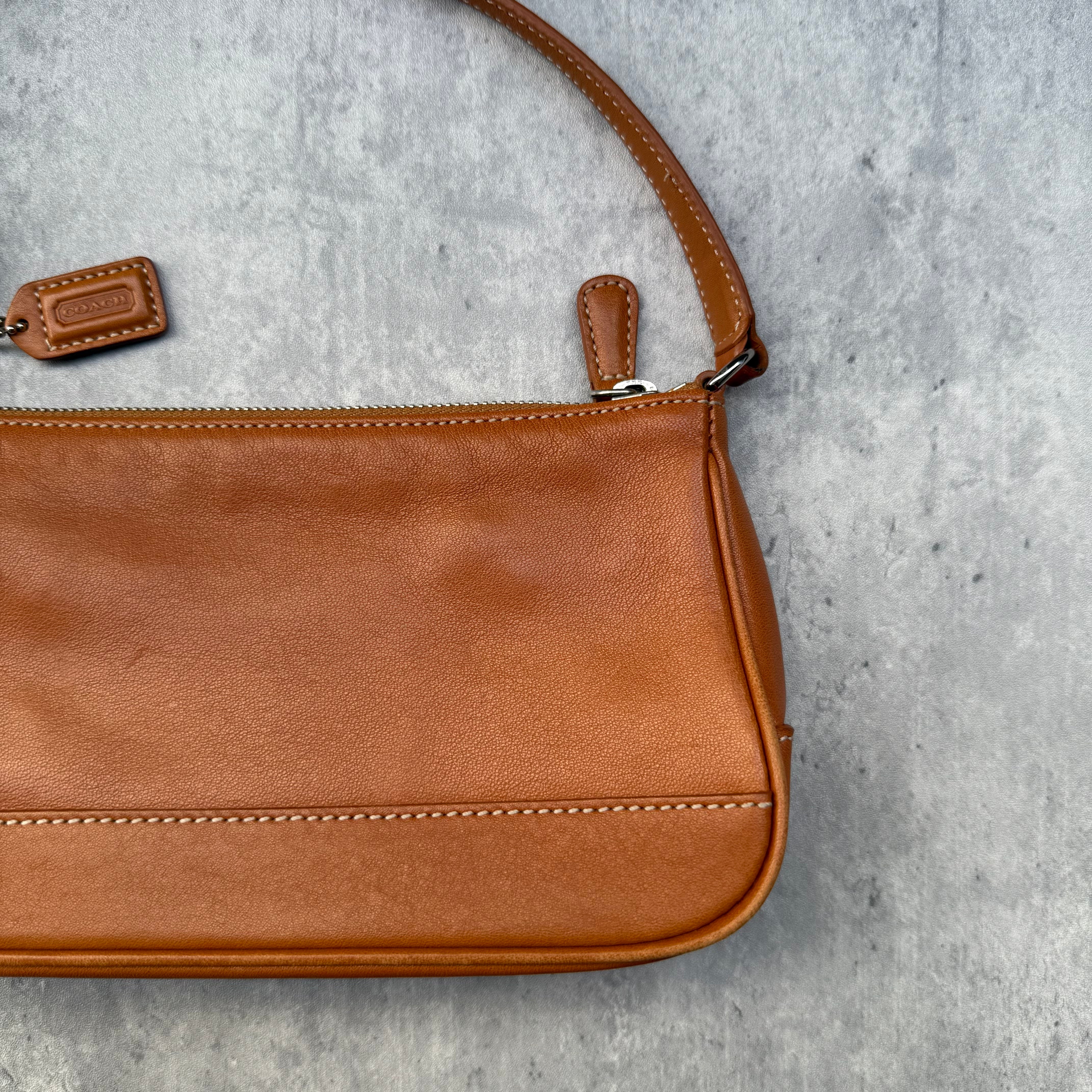 Coach Y2K Demi Leather Shoulder Bag Brown