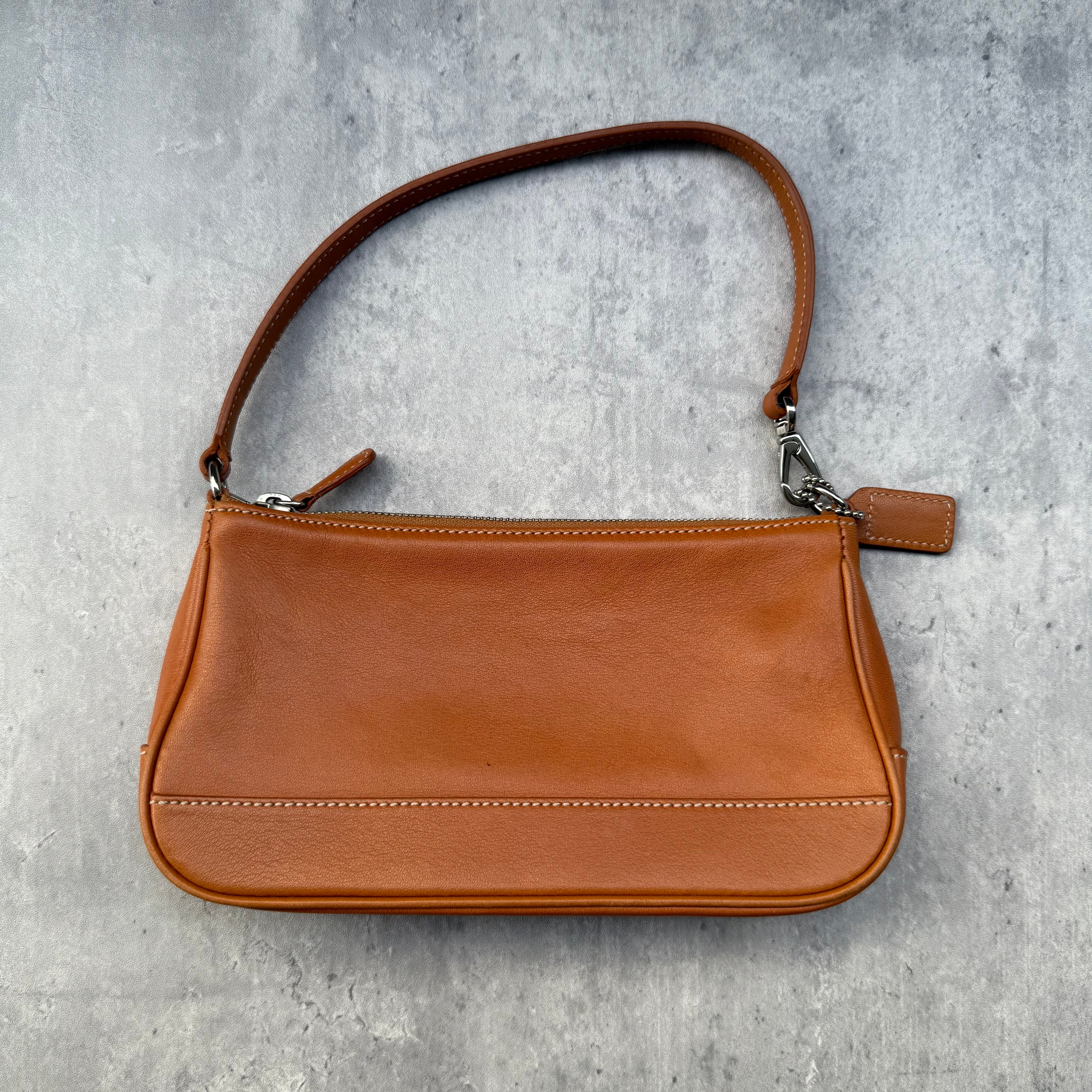 Coach Y2K Demi Leather Shoulder Bag Brown