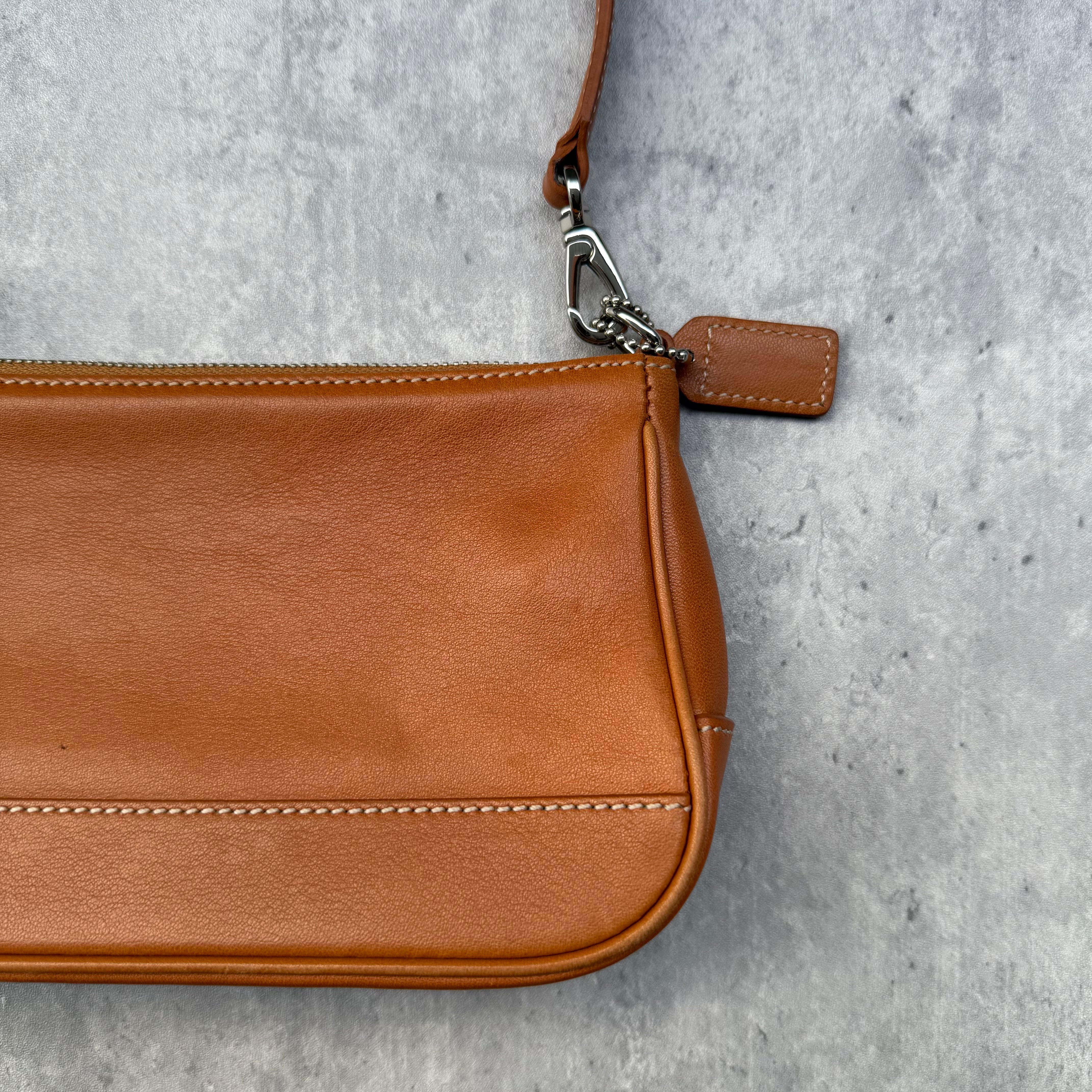 Coach Y2K Demi Leather Shoulder Bag Brown