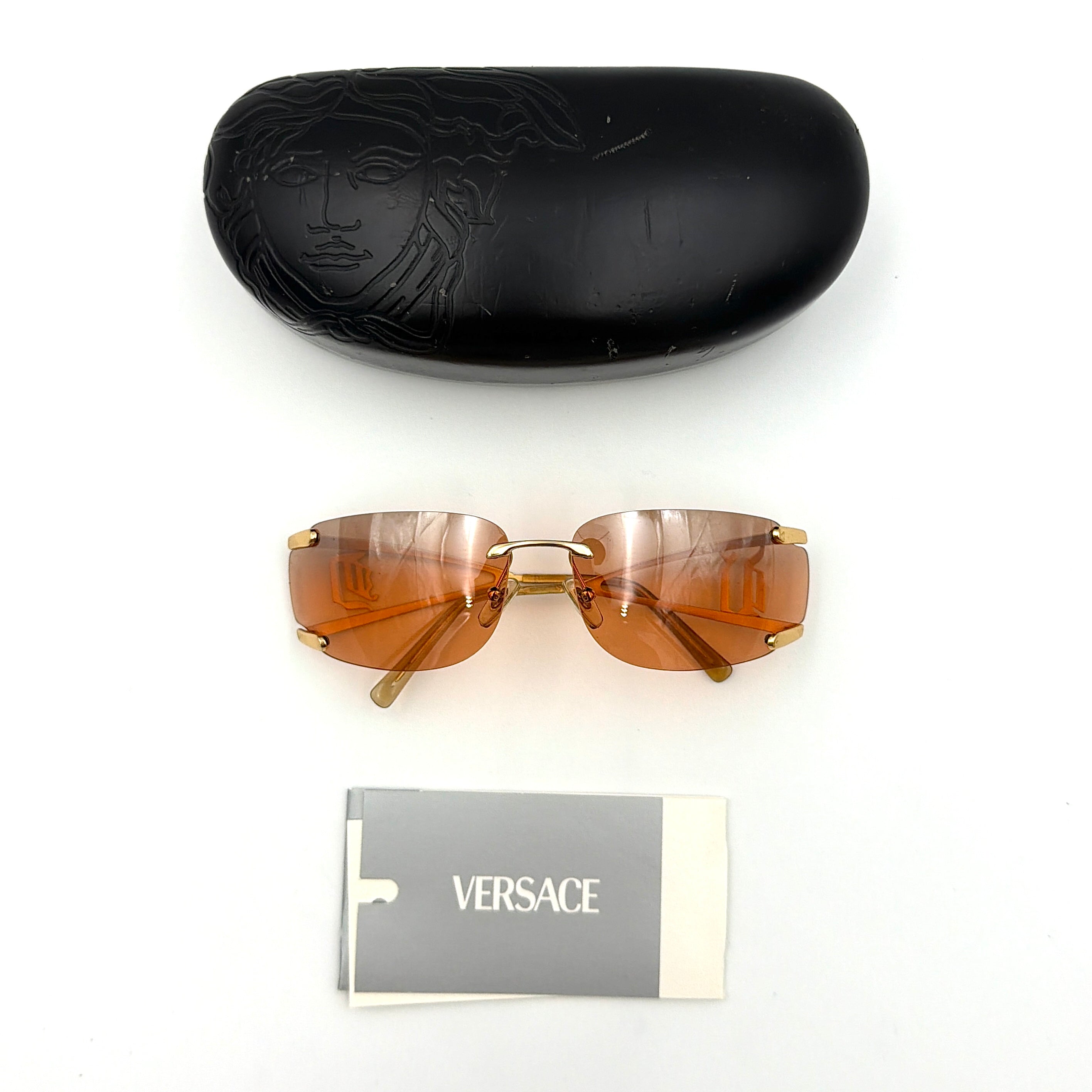 Versace Y2K Rimless Sunglasses Gold