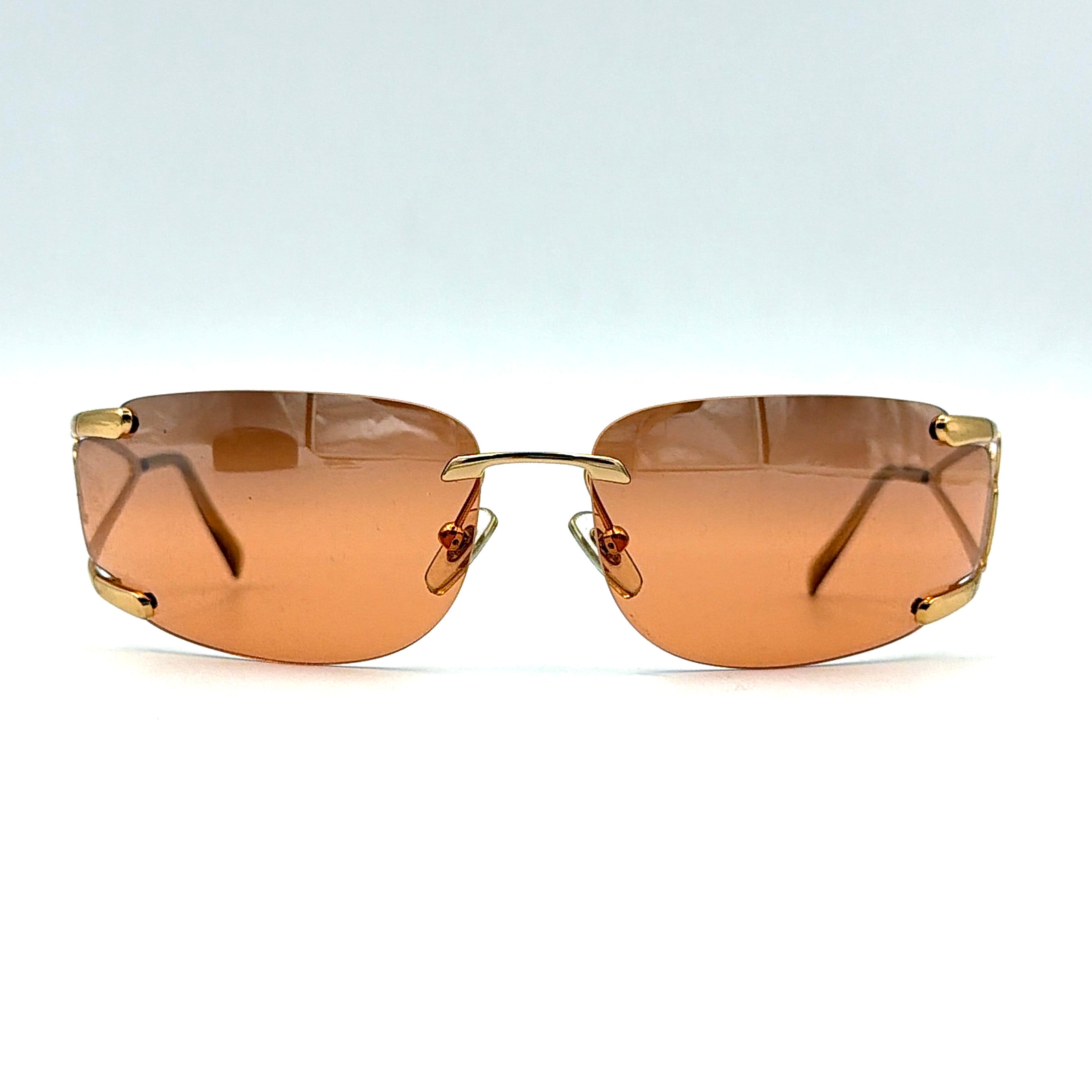 Versace Y2K Rimless Sunglasses Gold