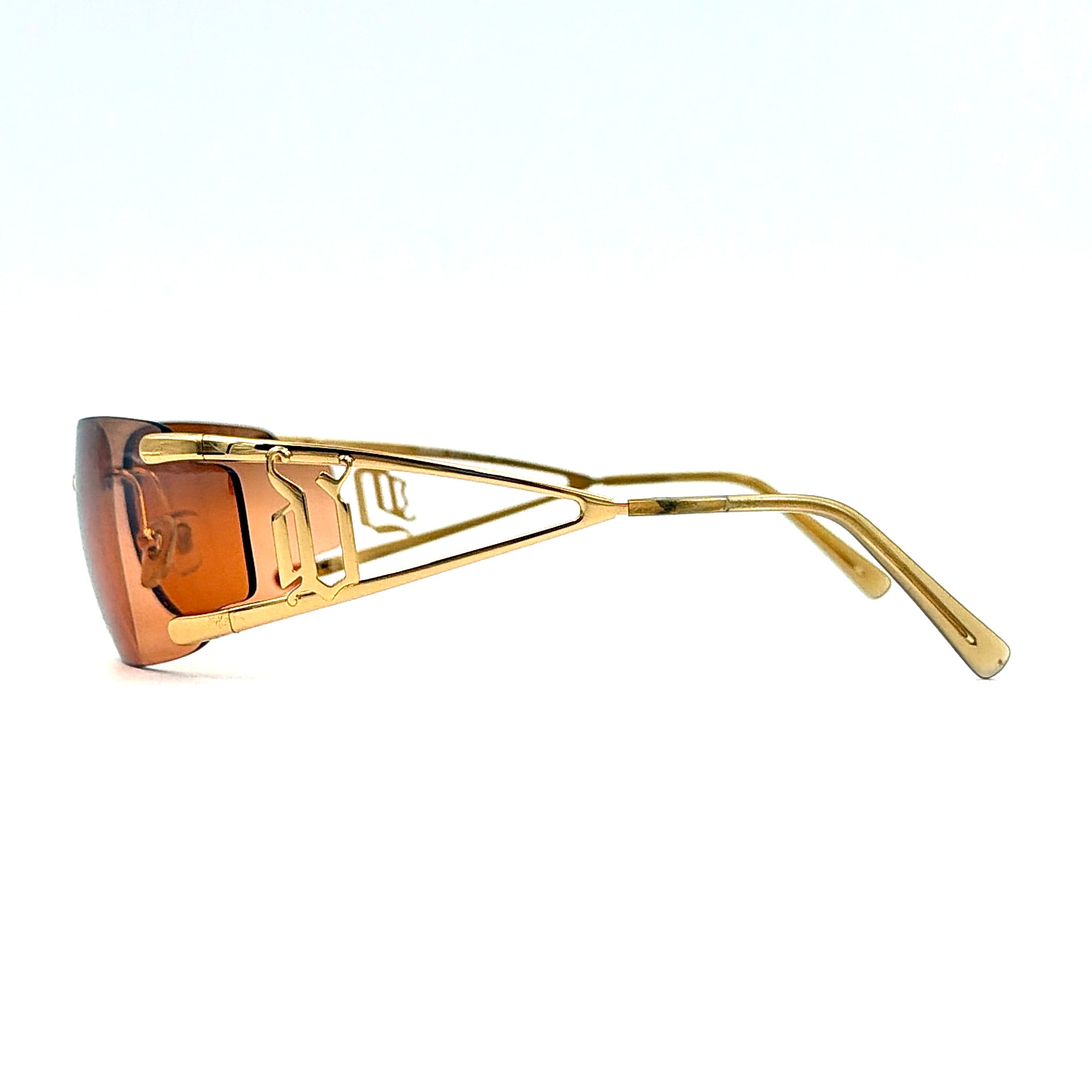 Versace Y2K Rimless Sunglasses Gold