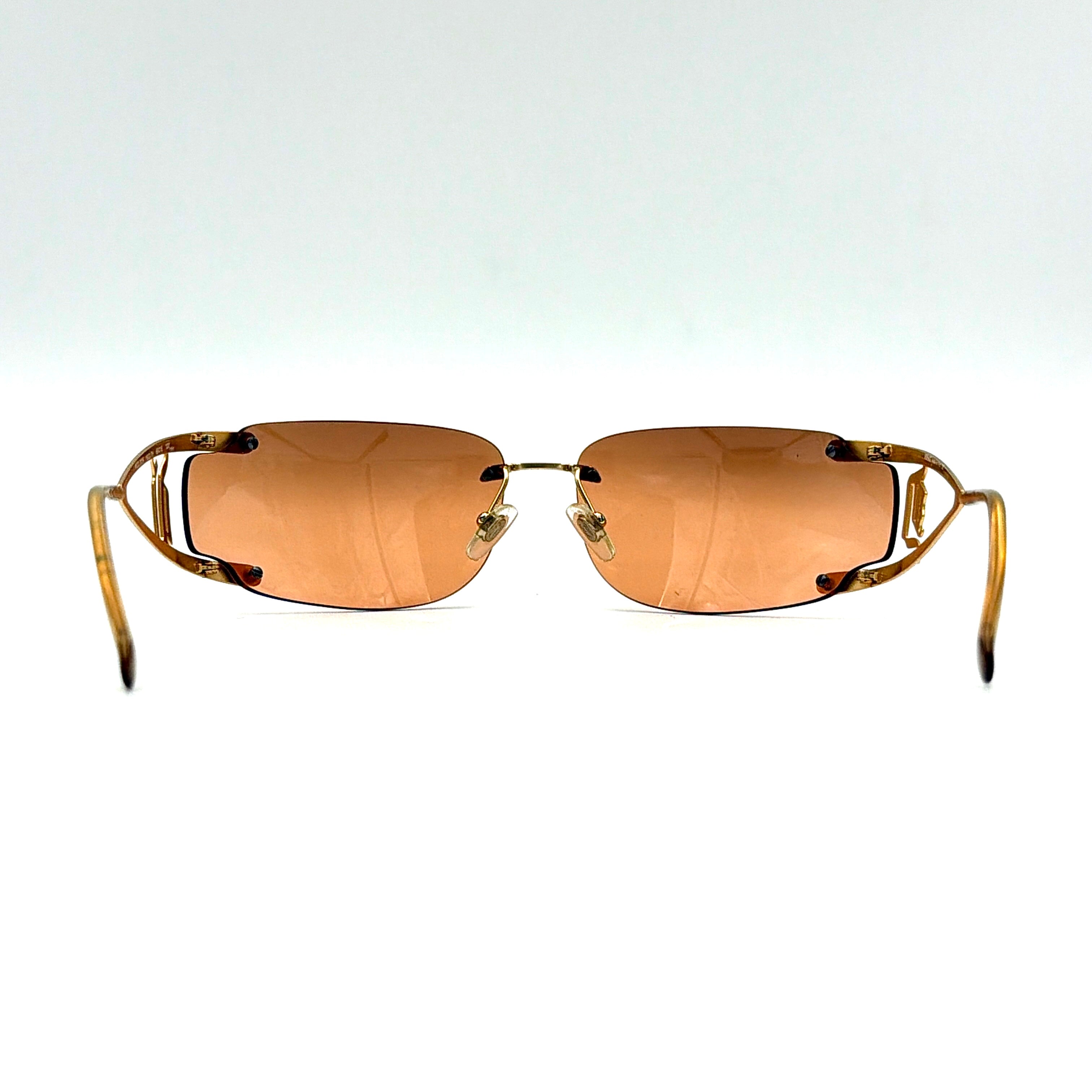 Versace Y2K Rimless Sunglasses Gold