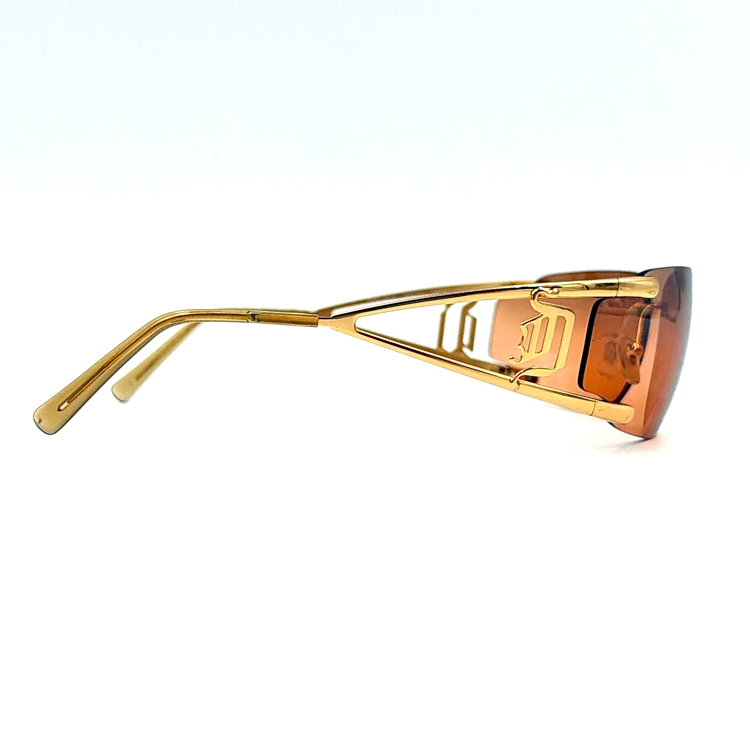 Versace Y2K Rimless Sunglasses Gold