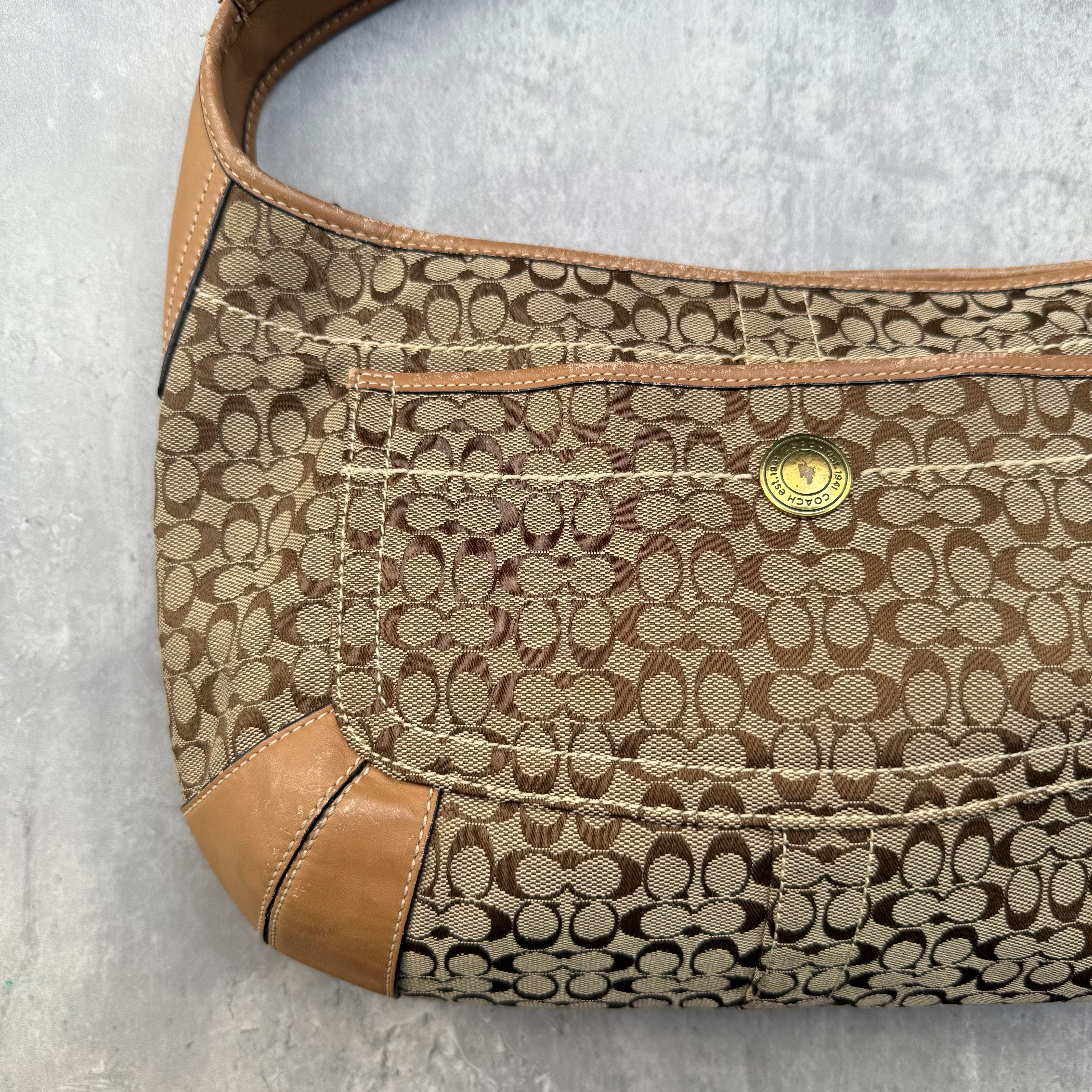 Coach Signature Ergo Hobo ShoulderBag Beige/Tan