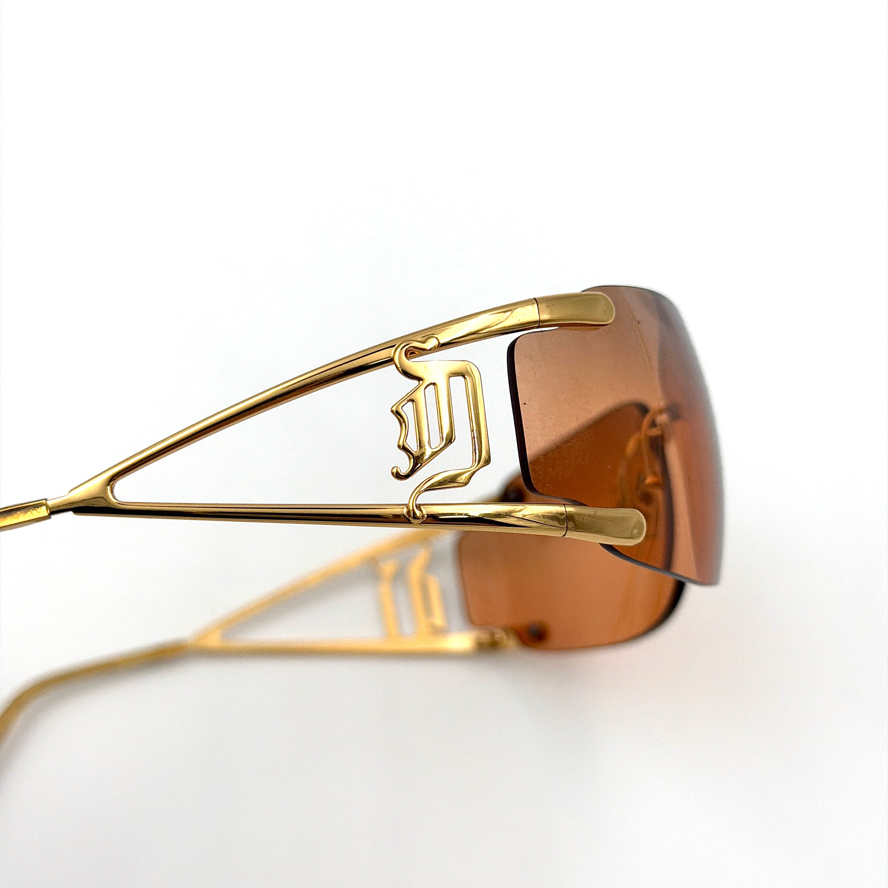 Versace Y2K Rimless Sunglasses Gold