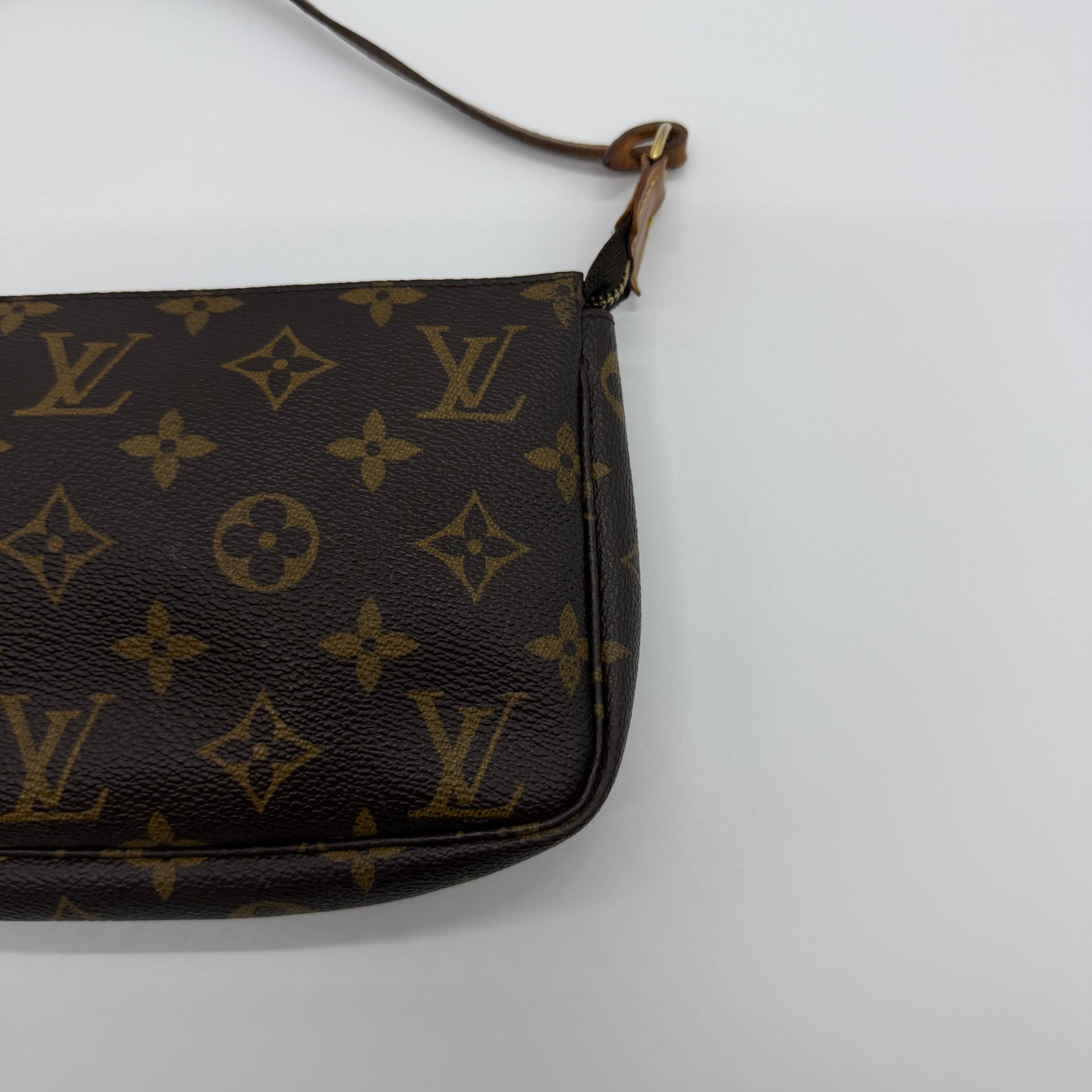 Louis Vuitton Monogram Pochette Bag Brown