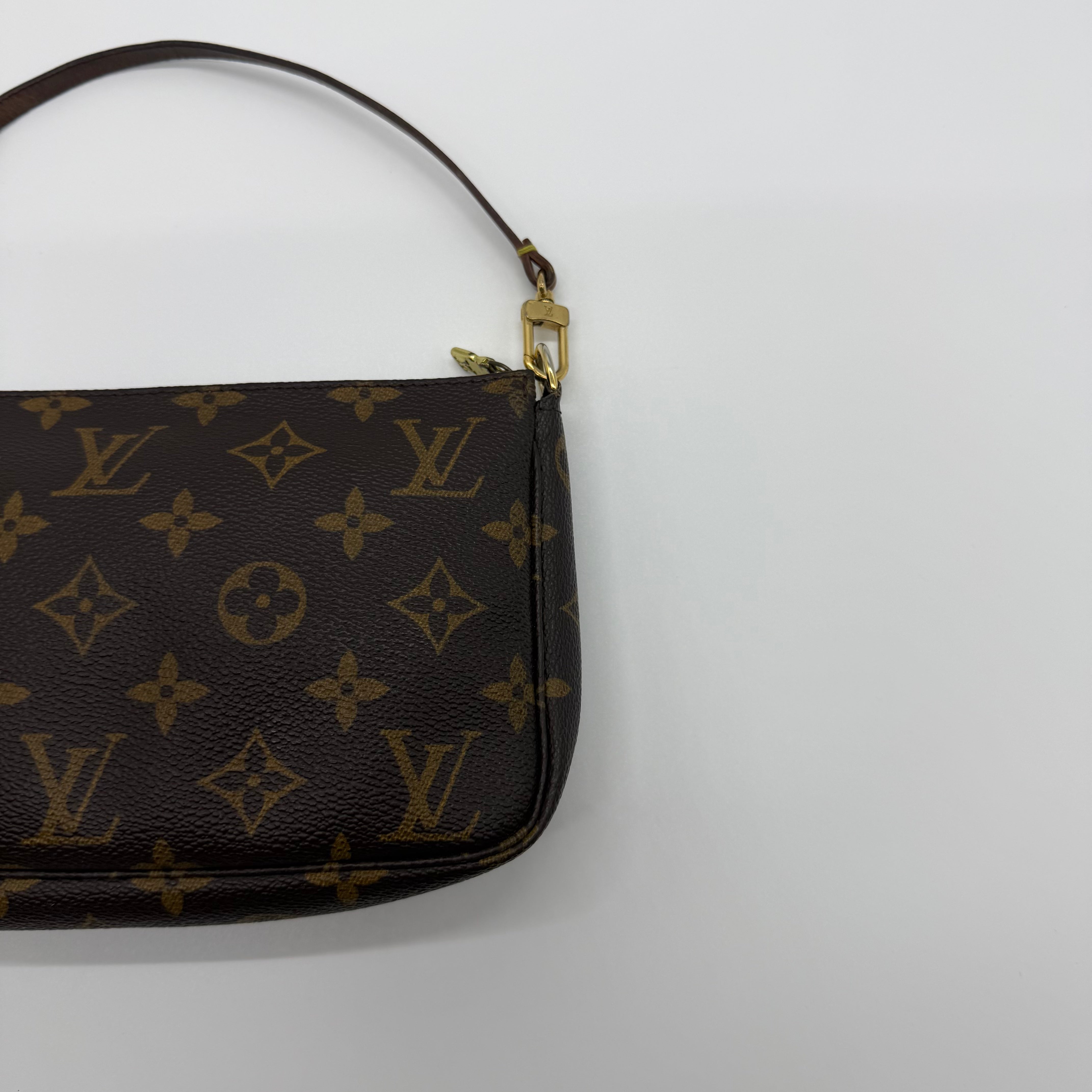 Louis Vuitton Monogram Pochette Bag Brown