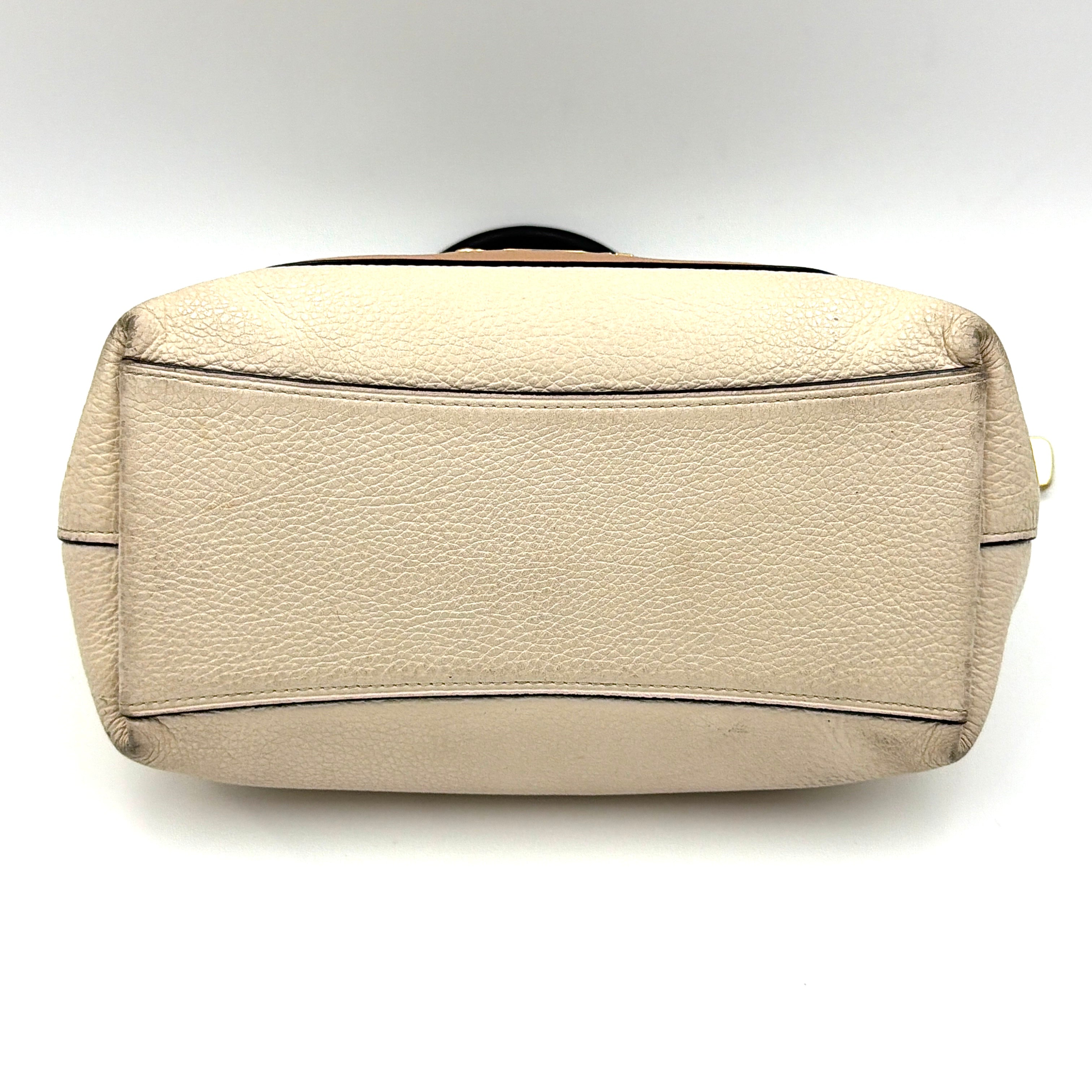 Coach 2Way Emma Leather Shoulder Bag White/Beige