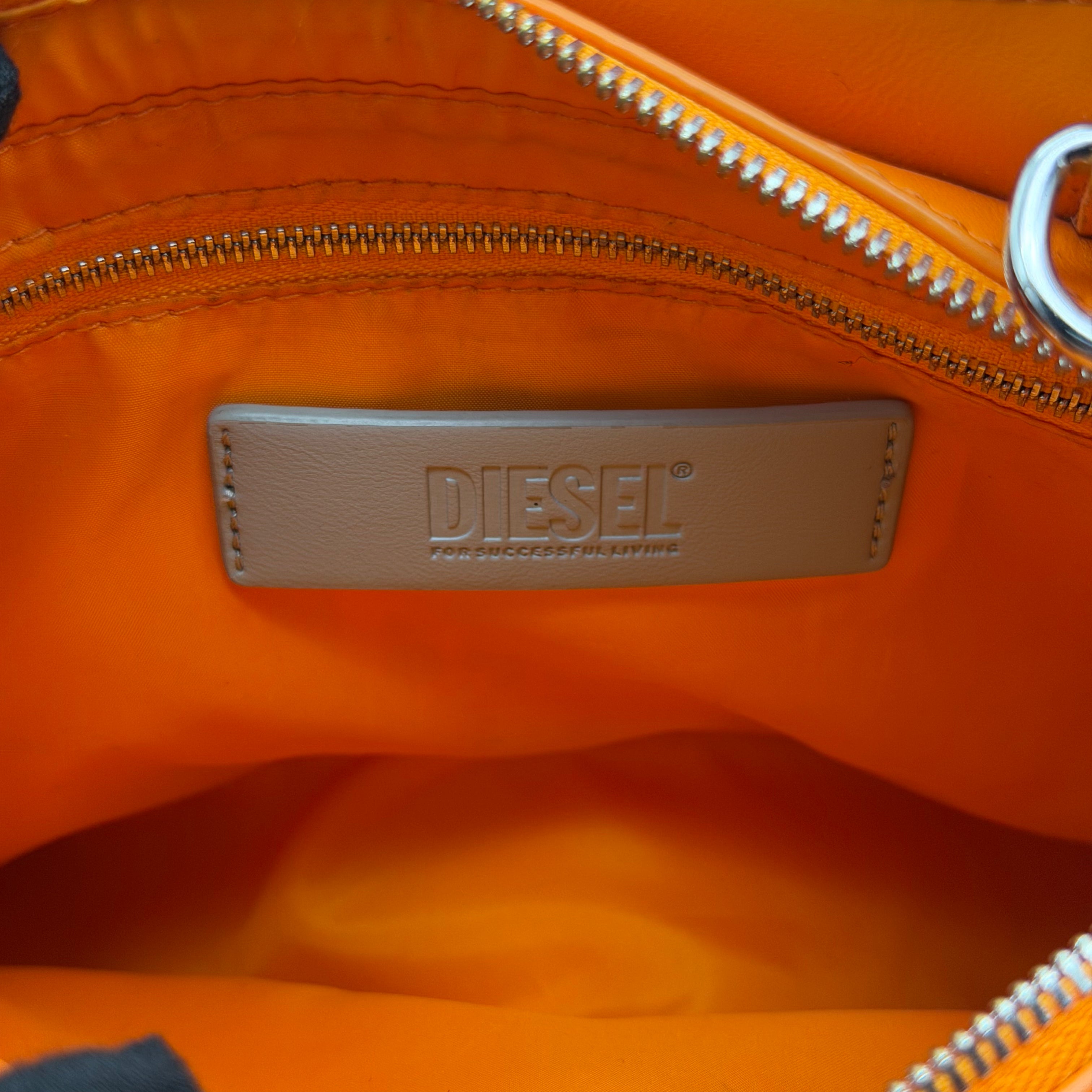 Diesel 2Way Mini Autre Marque Shoulder Bag Orange/Grey