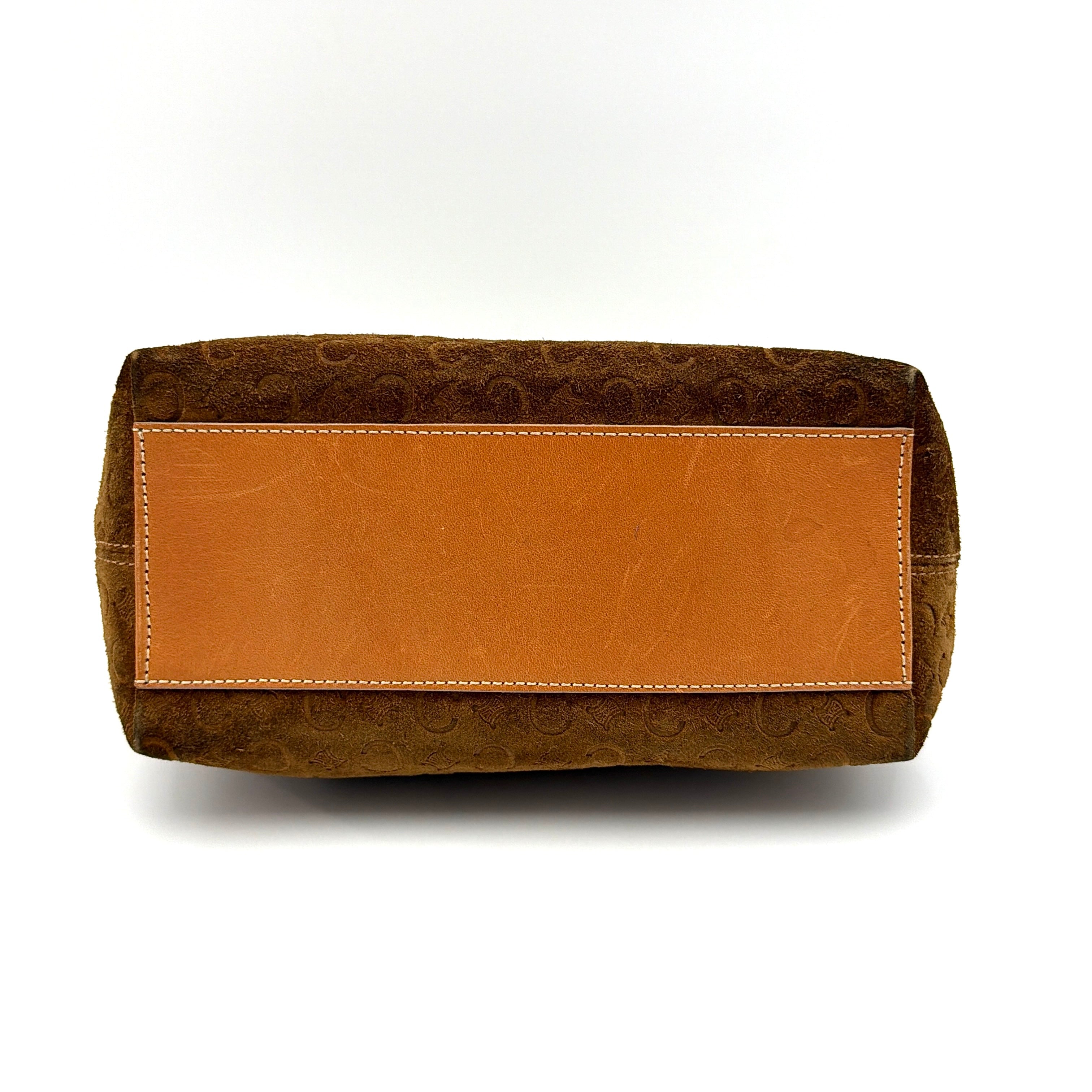 Celine Suede Shoulder Bag Brown