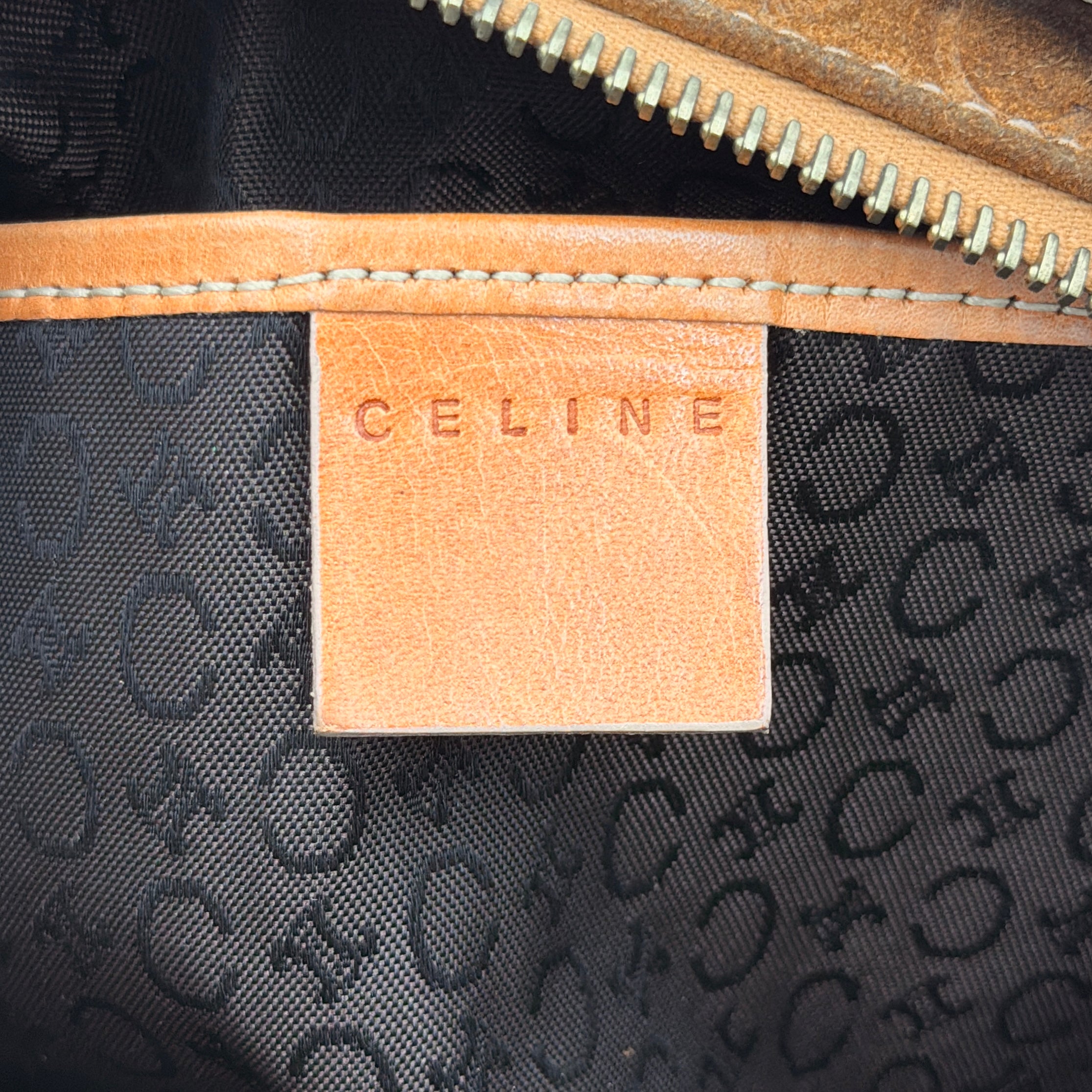 Celine Suede Shoulder Bag Brown