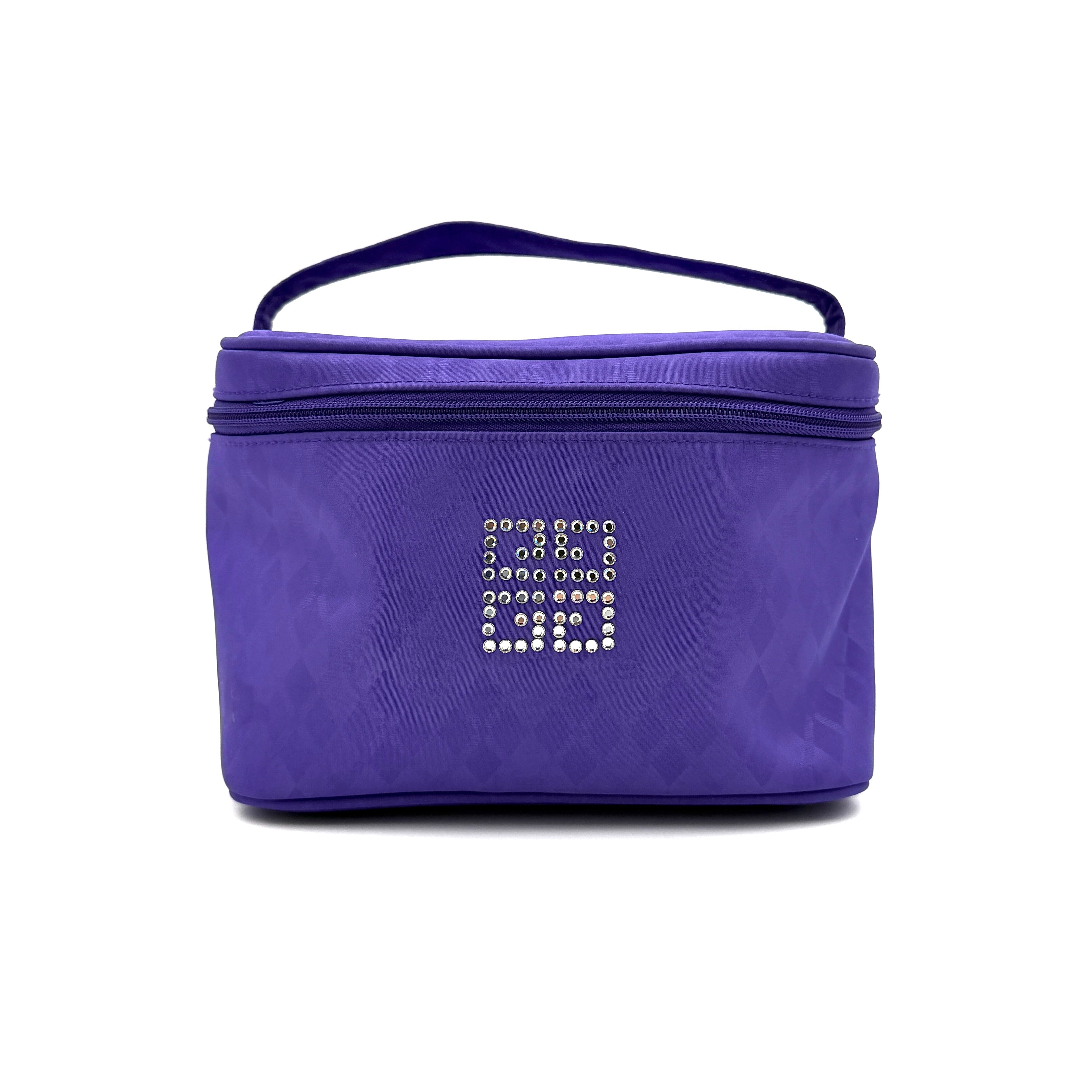 Givenchy Rhinestone Logo Vanity Bag Purple