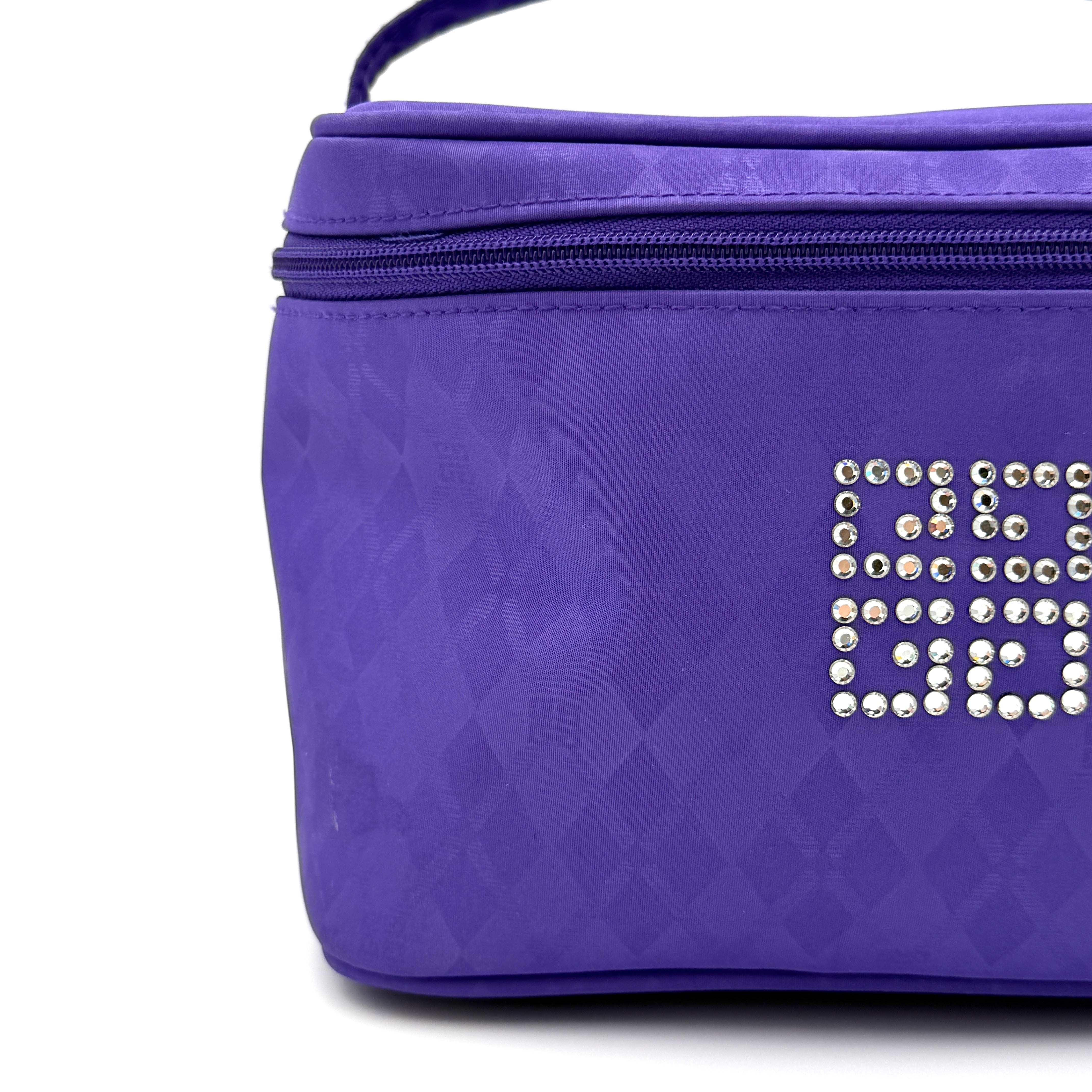 Givenchy Rhinestone Logo Vanity Bag Purple