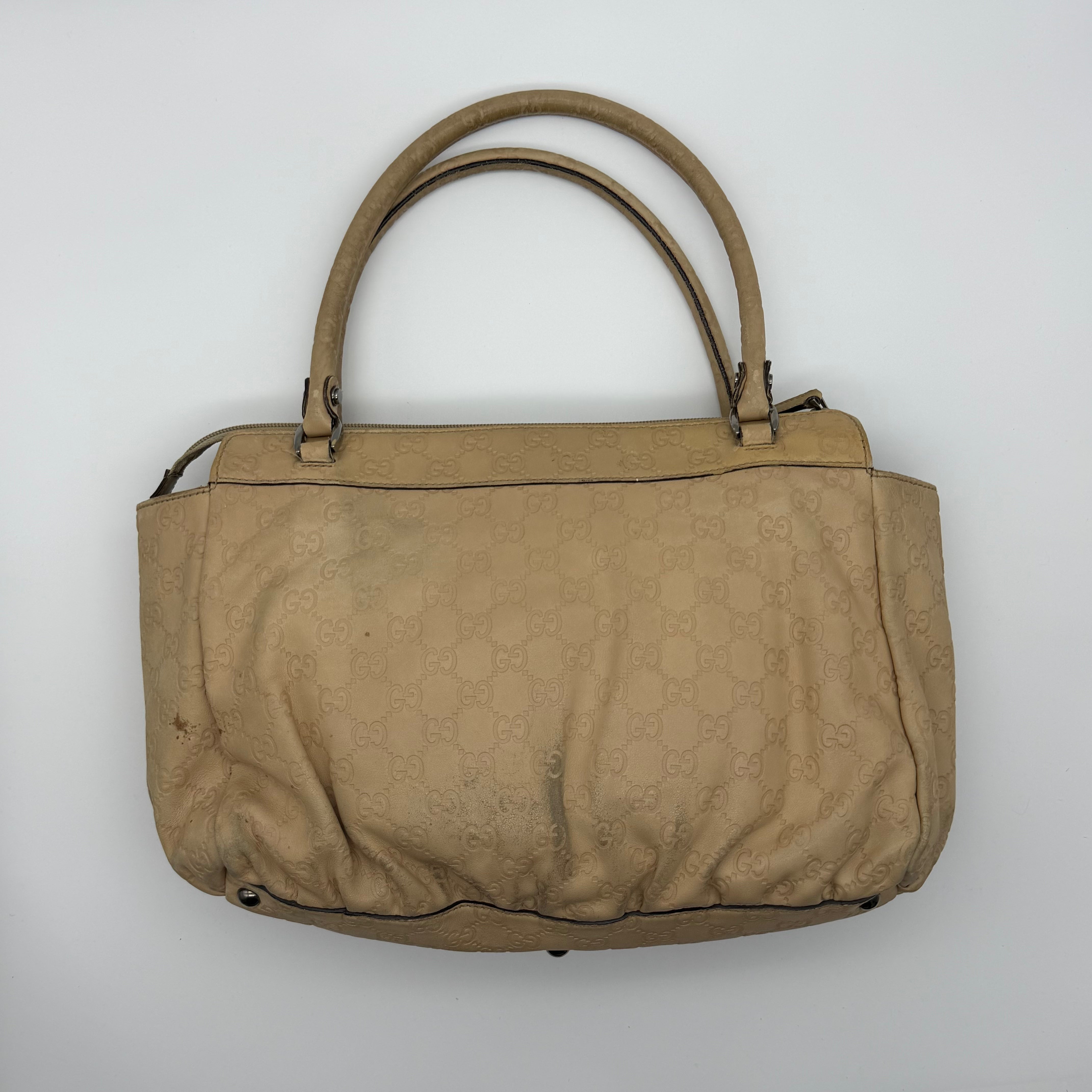 Gucci GG monogram D Ring Shoulder Bag Cream