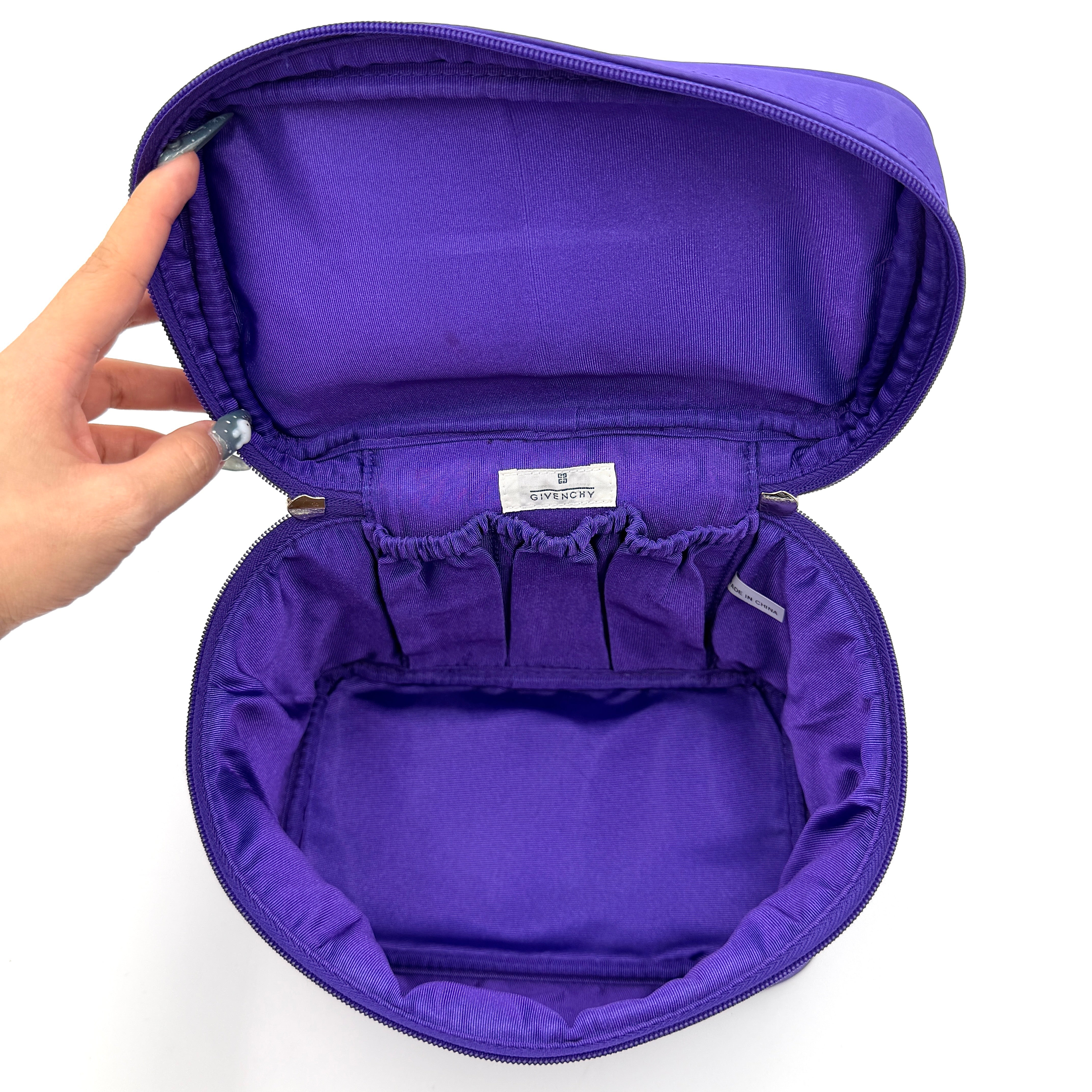 Givenchy Rhinestone Logo Vanity Bag Purple