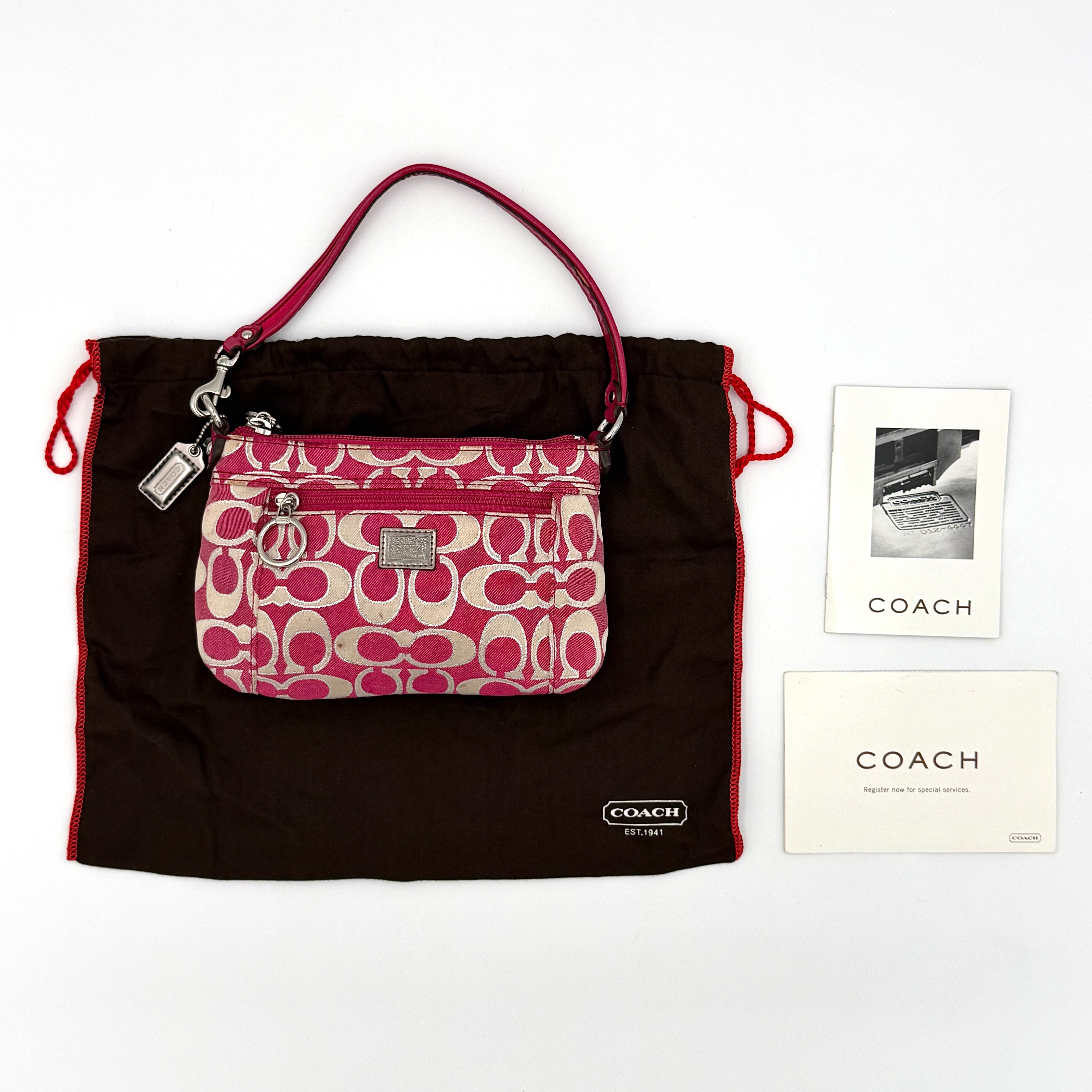 Coach Signature Poppy Shoulder Bag Pink