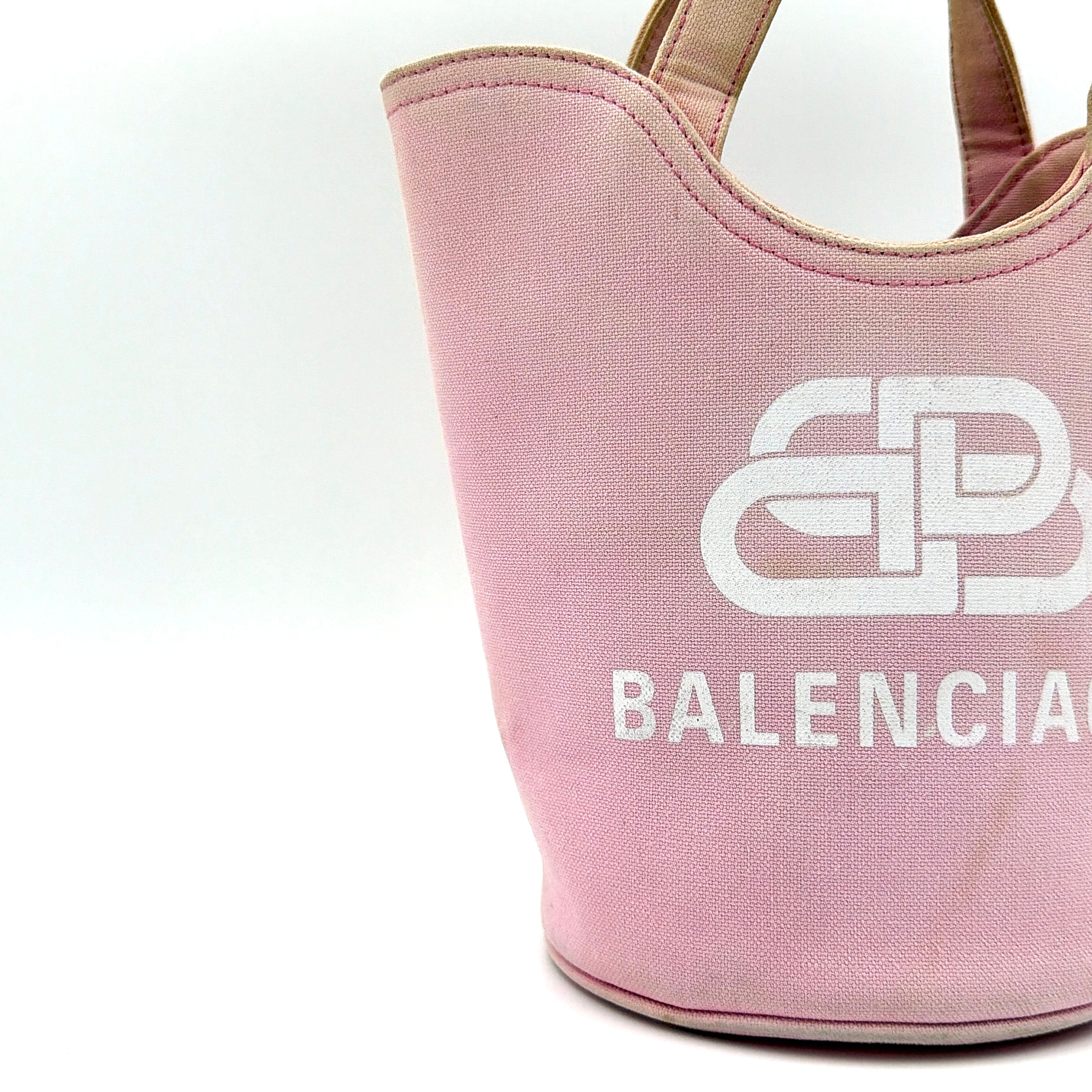 Balenciaga 2Way Wave Bucket Bag Pink