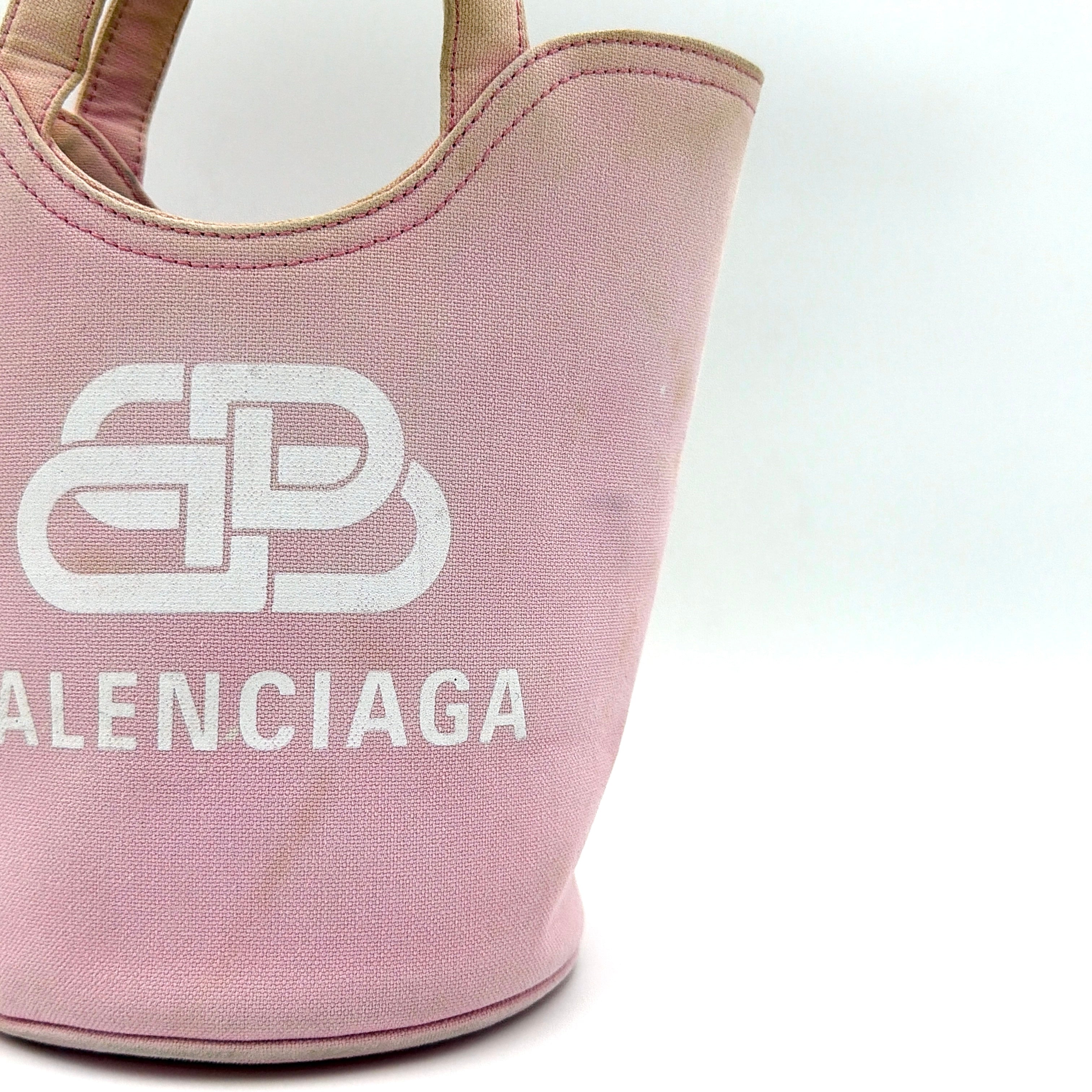 Balenciaga 2Way Wave Bucket Bag Pink