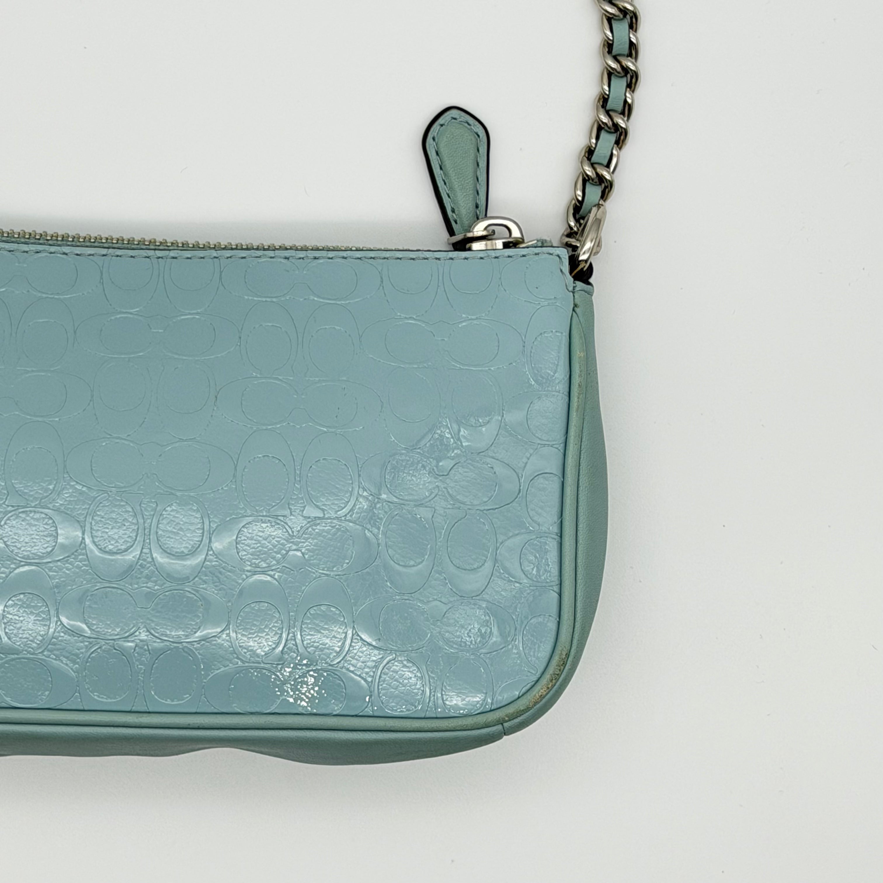 Coach Signature Nolita 19 Shoulder Bag Blue