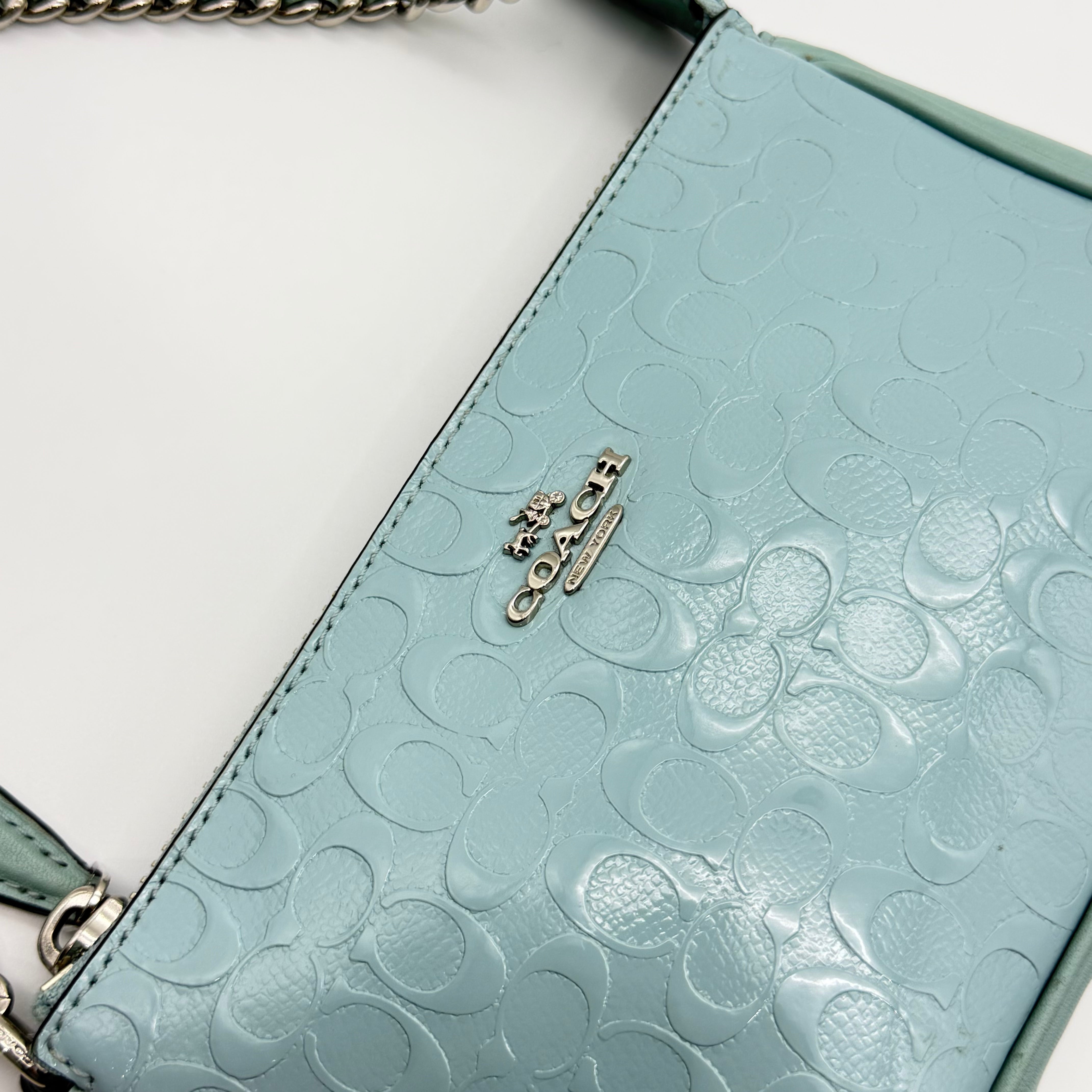 Coach Signature Nolita 19 Shoulder Bag Blue