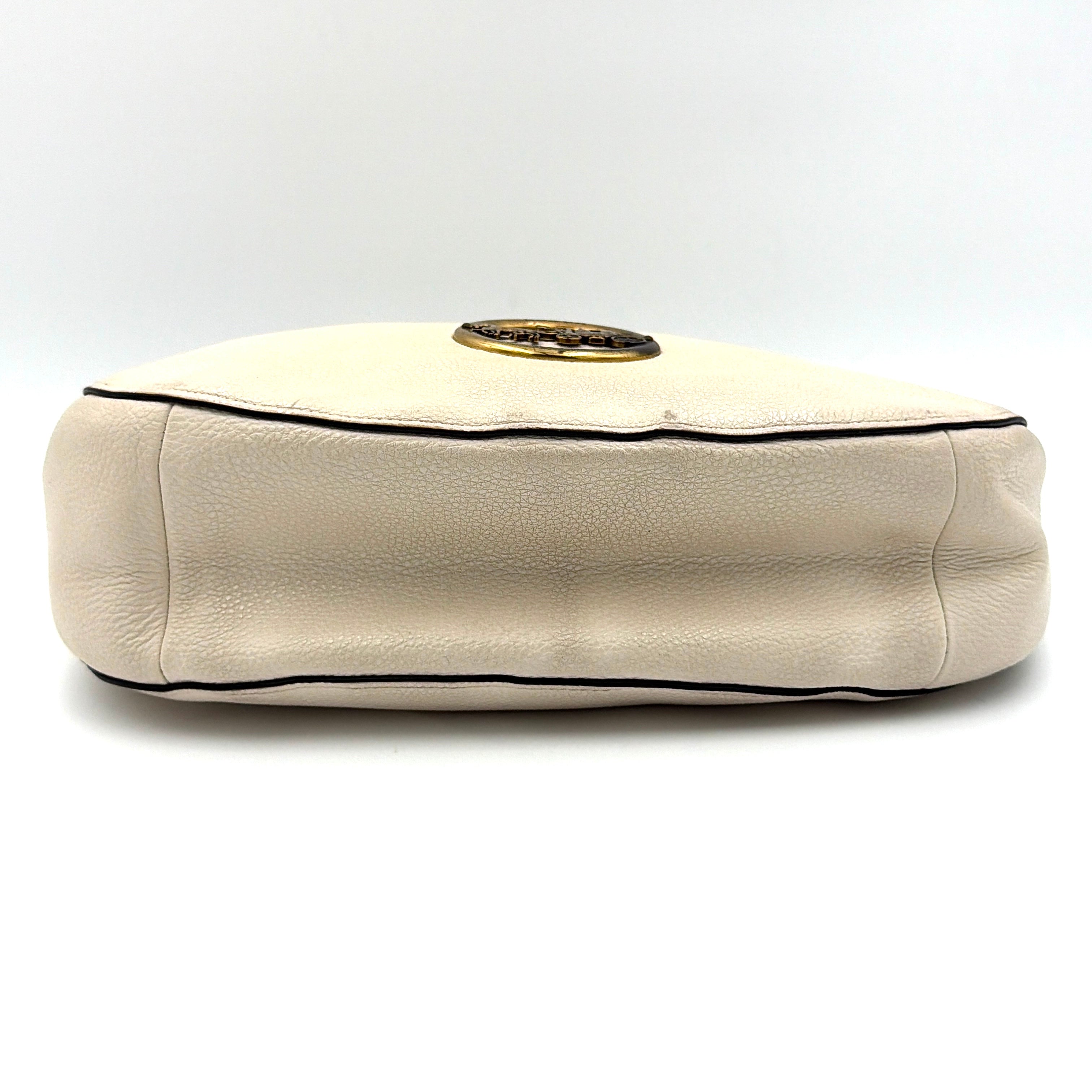 Coach 2Way Leather Elle Hobo Shoulder Bag White