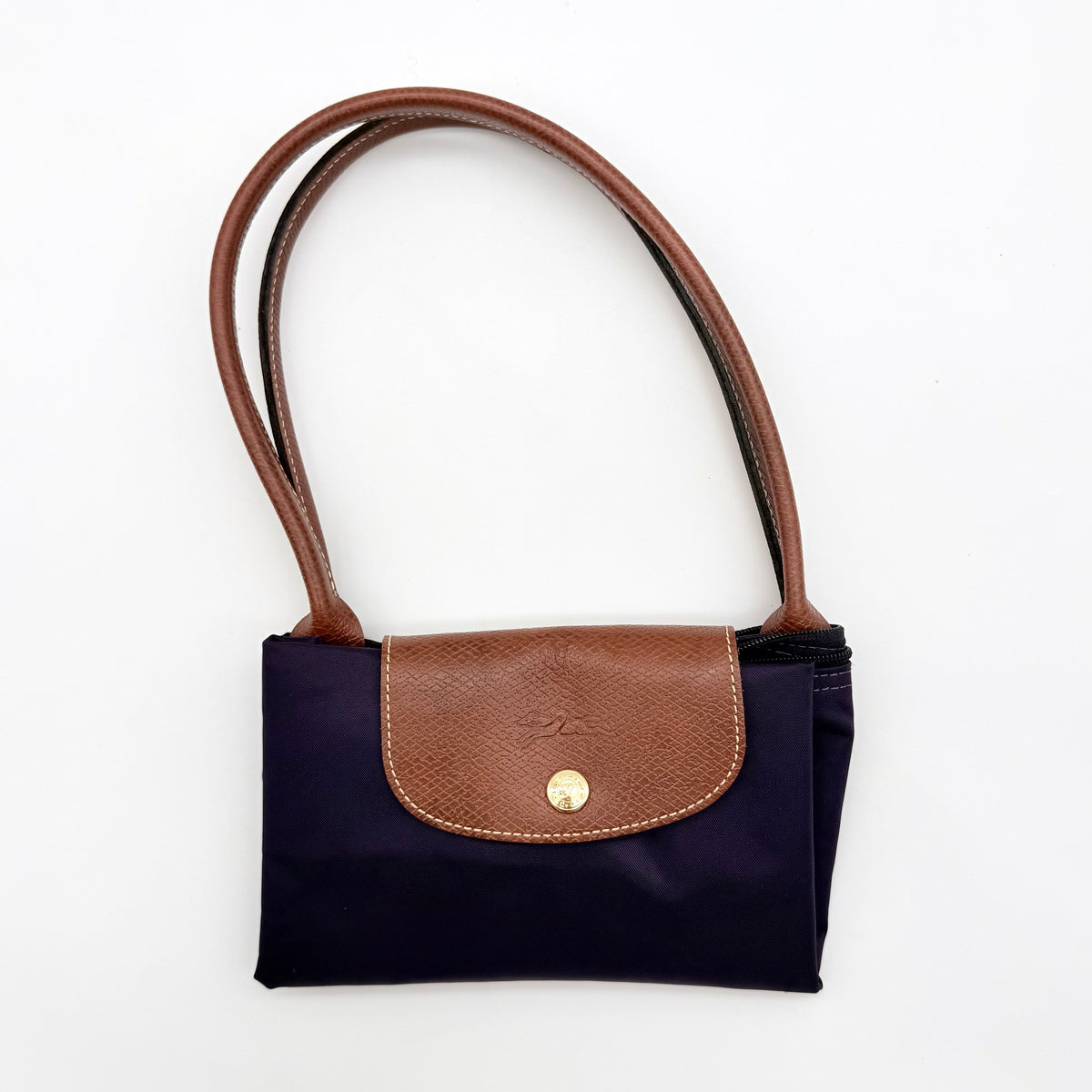 Longchamp Le Pliage Shoulder Tote Bag Brown/Purple