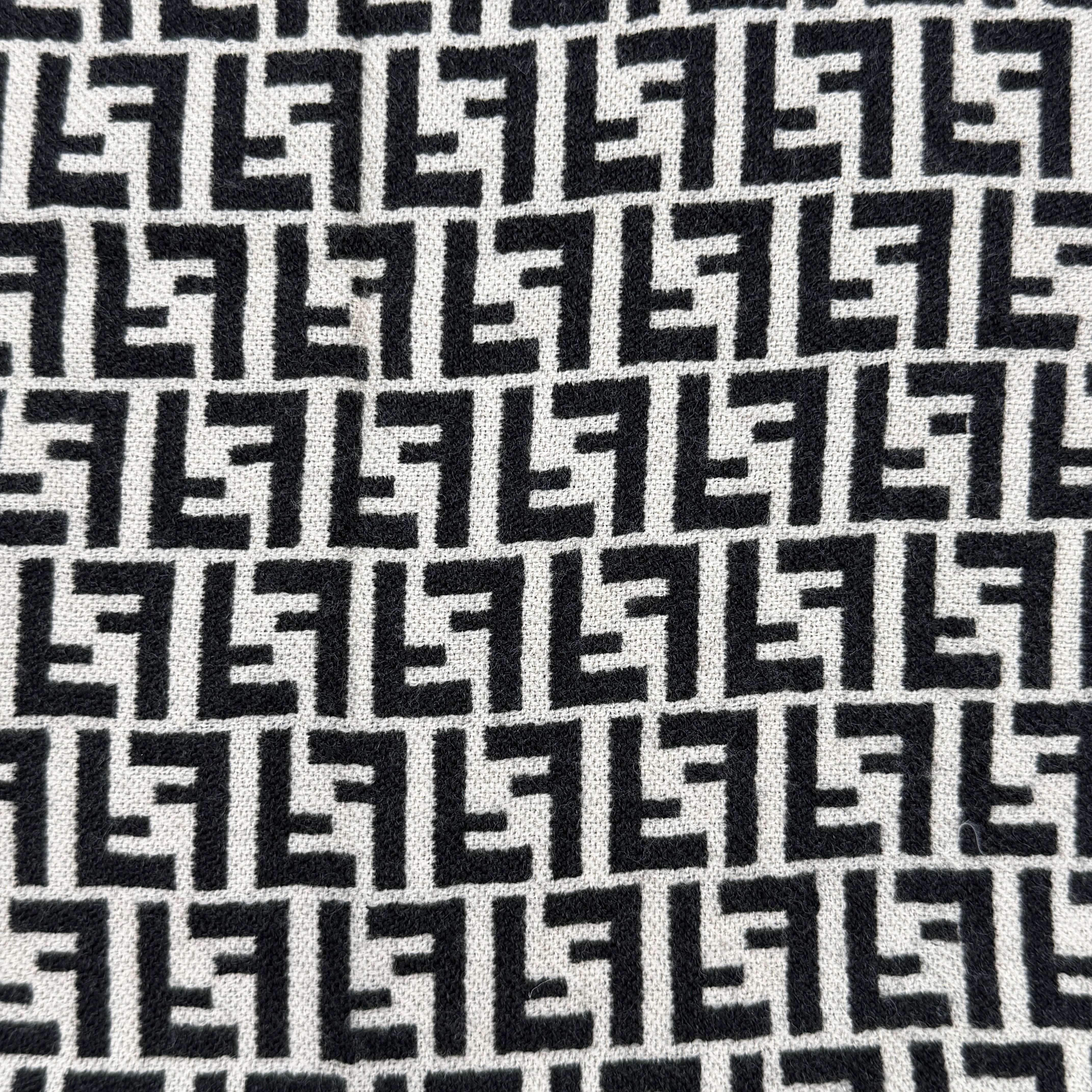 Fendi FF Zucca Wool Scarf Black/Grey