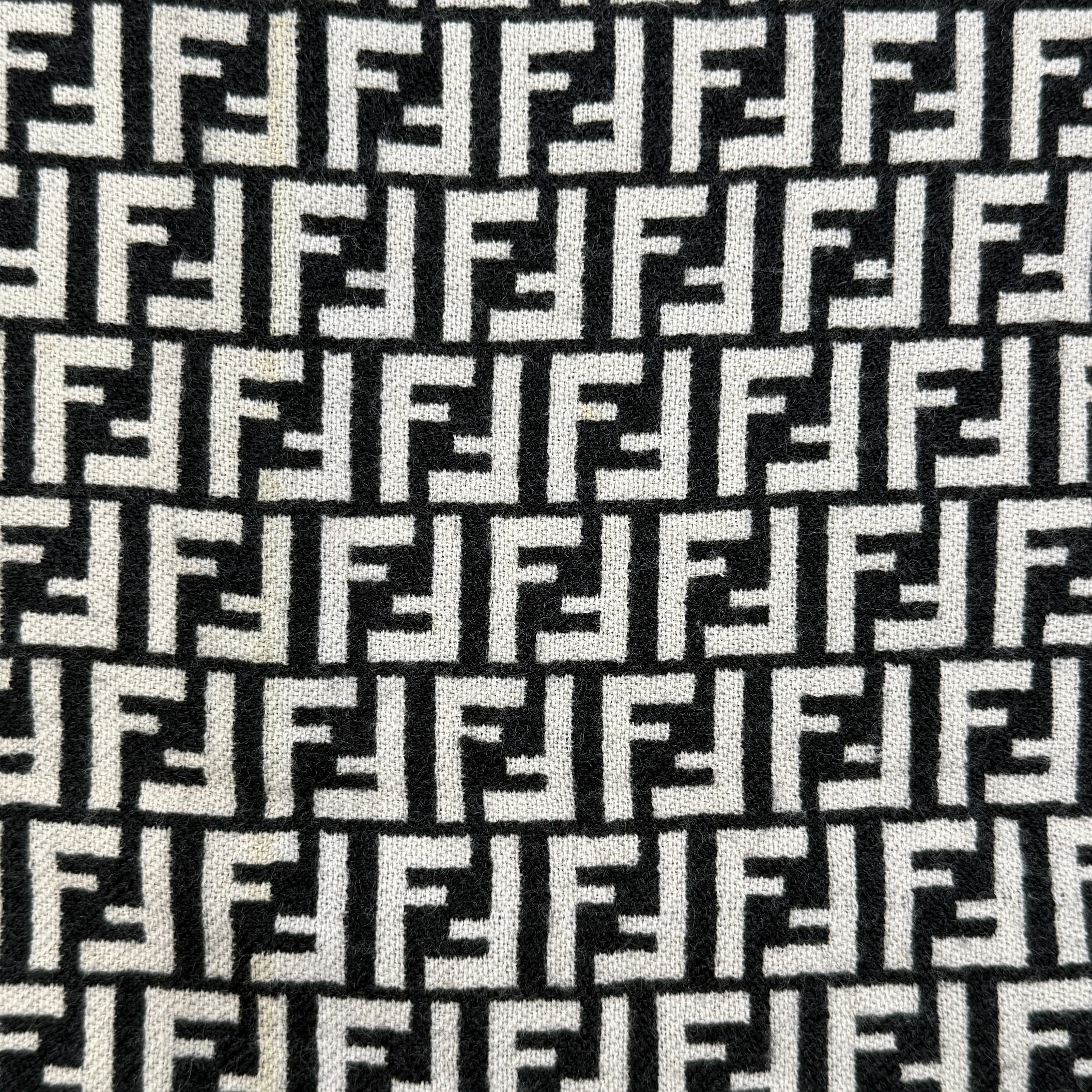 Fendi FF Zucca Wool Scarf Black/Grey