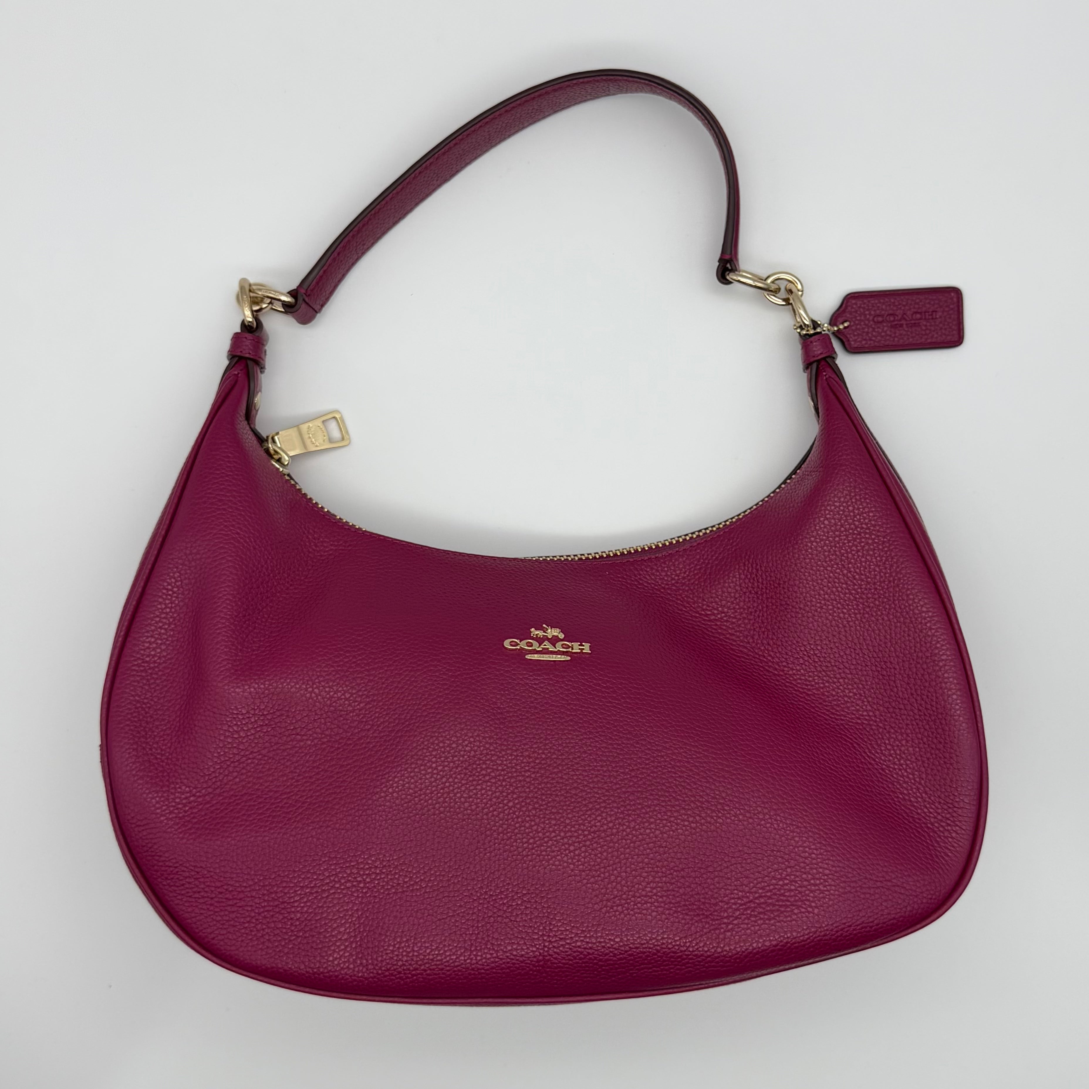 Coach 2Way Leather Hobo Shoulder Bag Pink