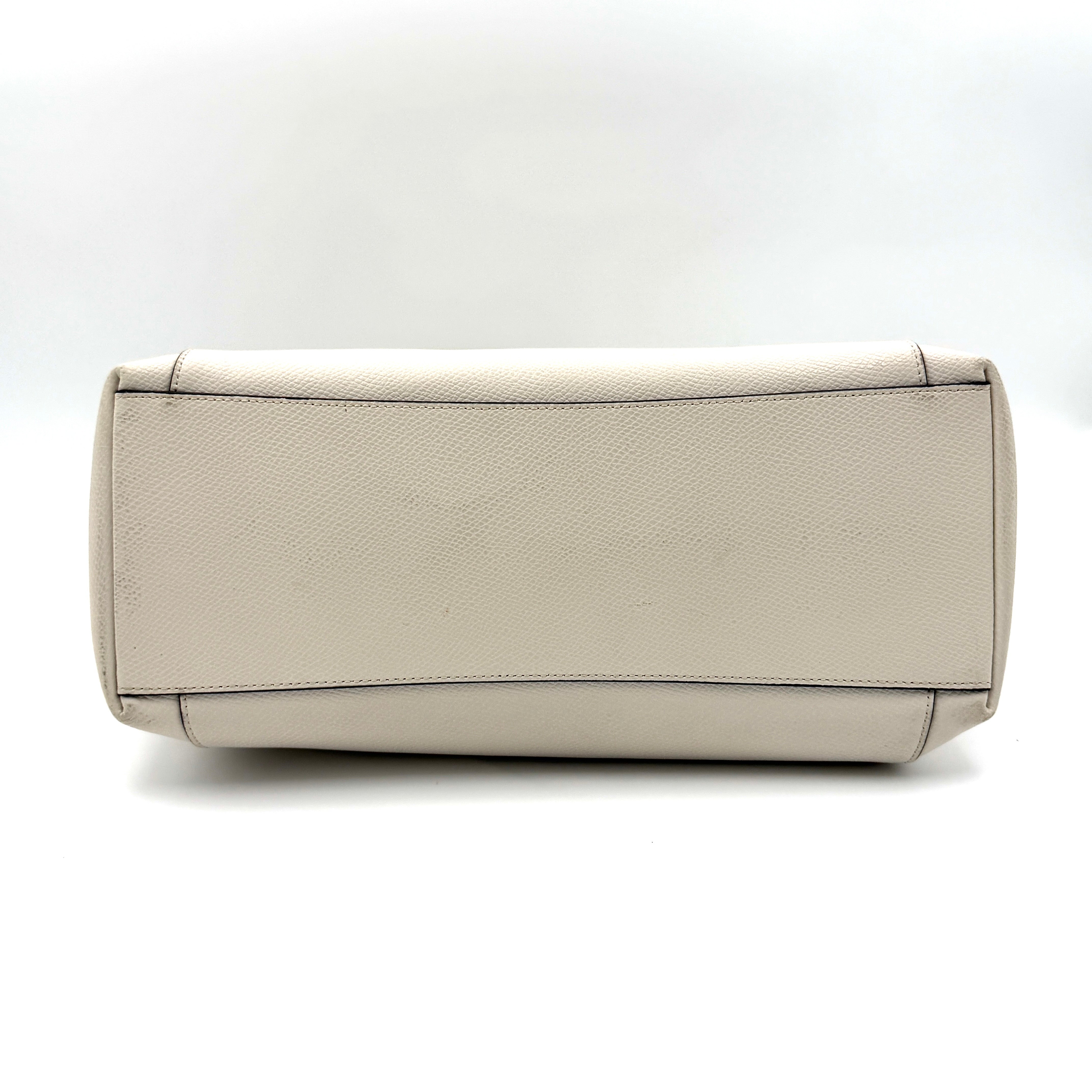 Coach Ava Leather Tote Bag Cream