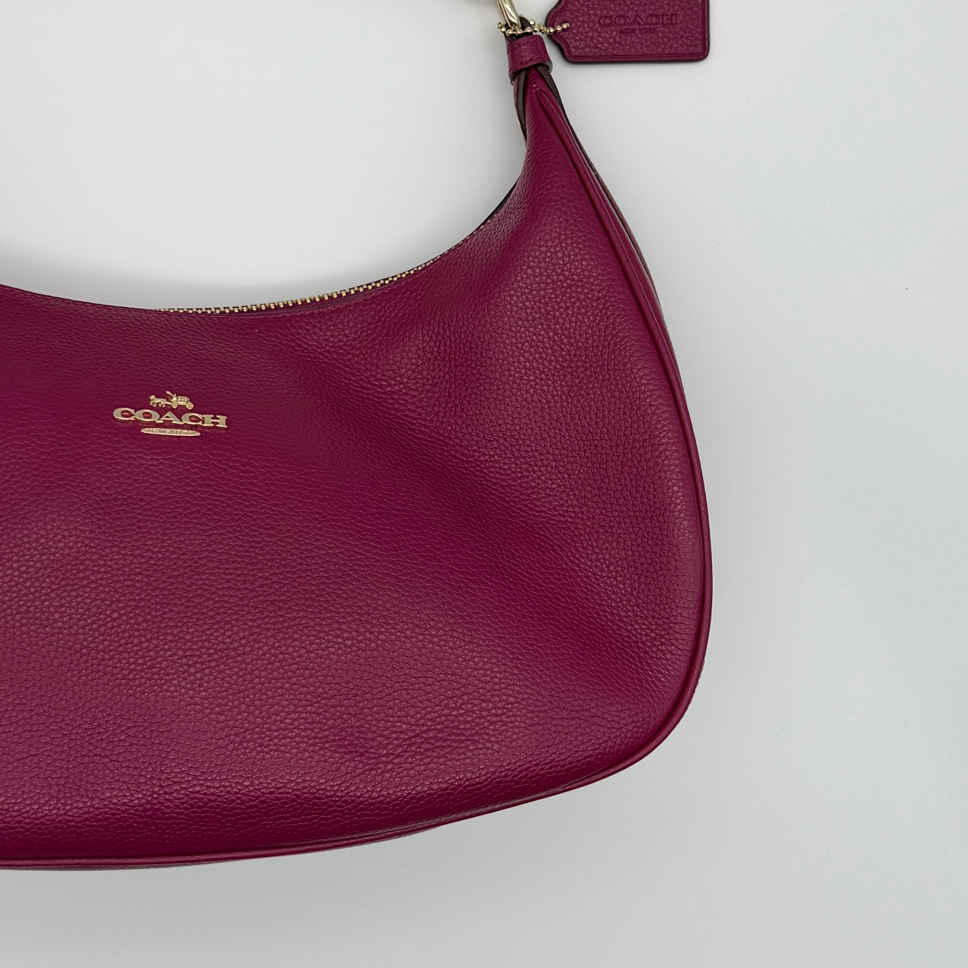 Coach 2Way Leather Hobo Shoulder Bag Pink