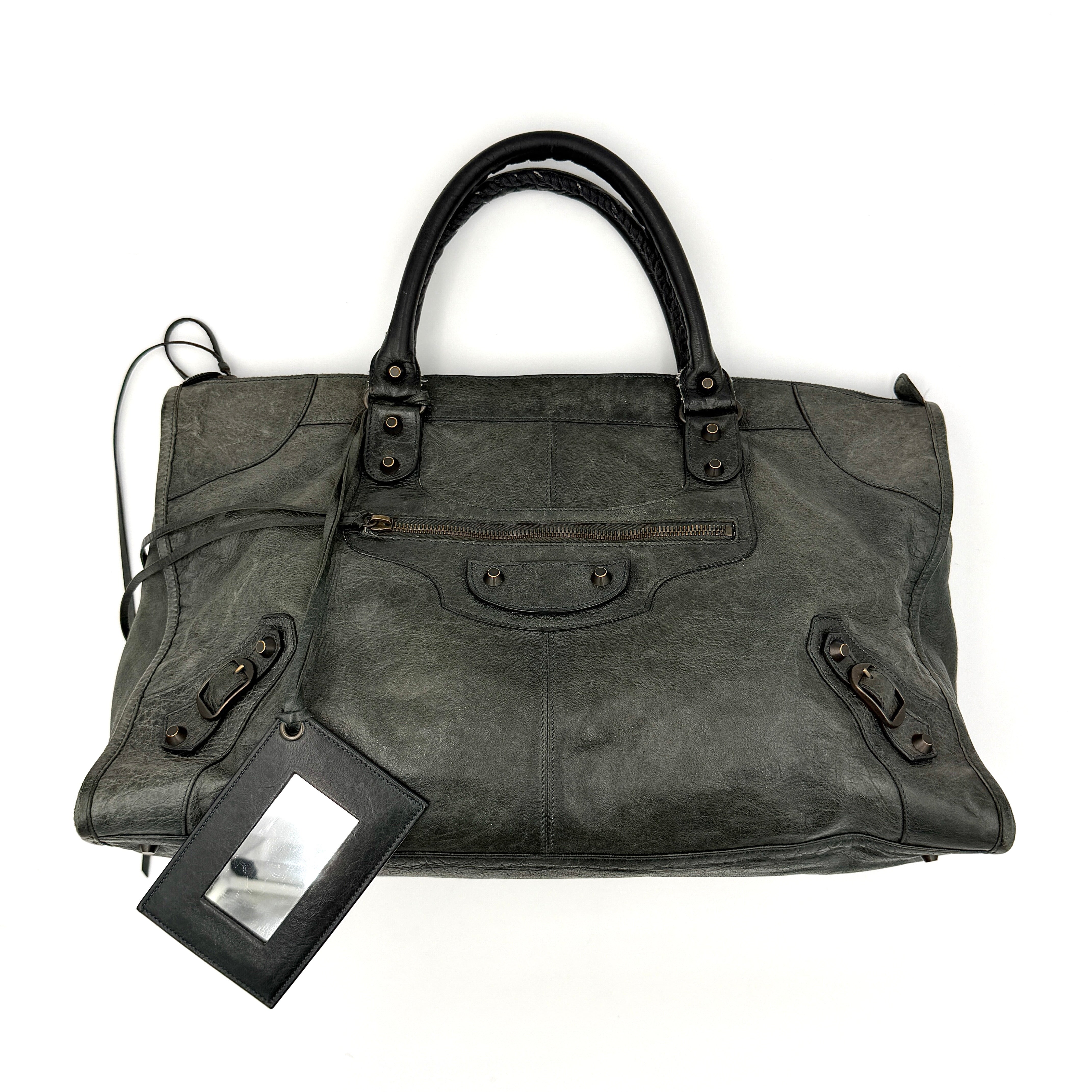 Balenciaga City Shoulder Bag Anthracite Grey