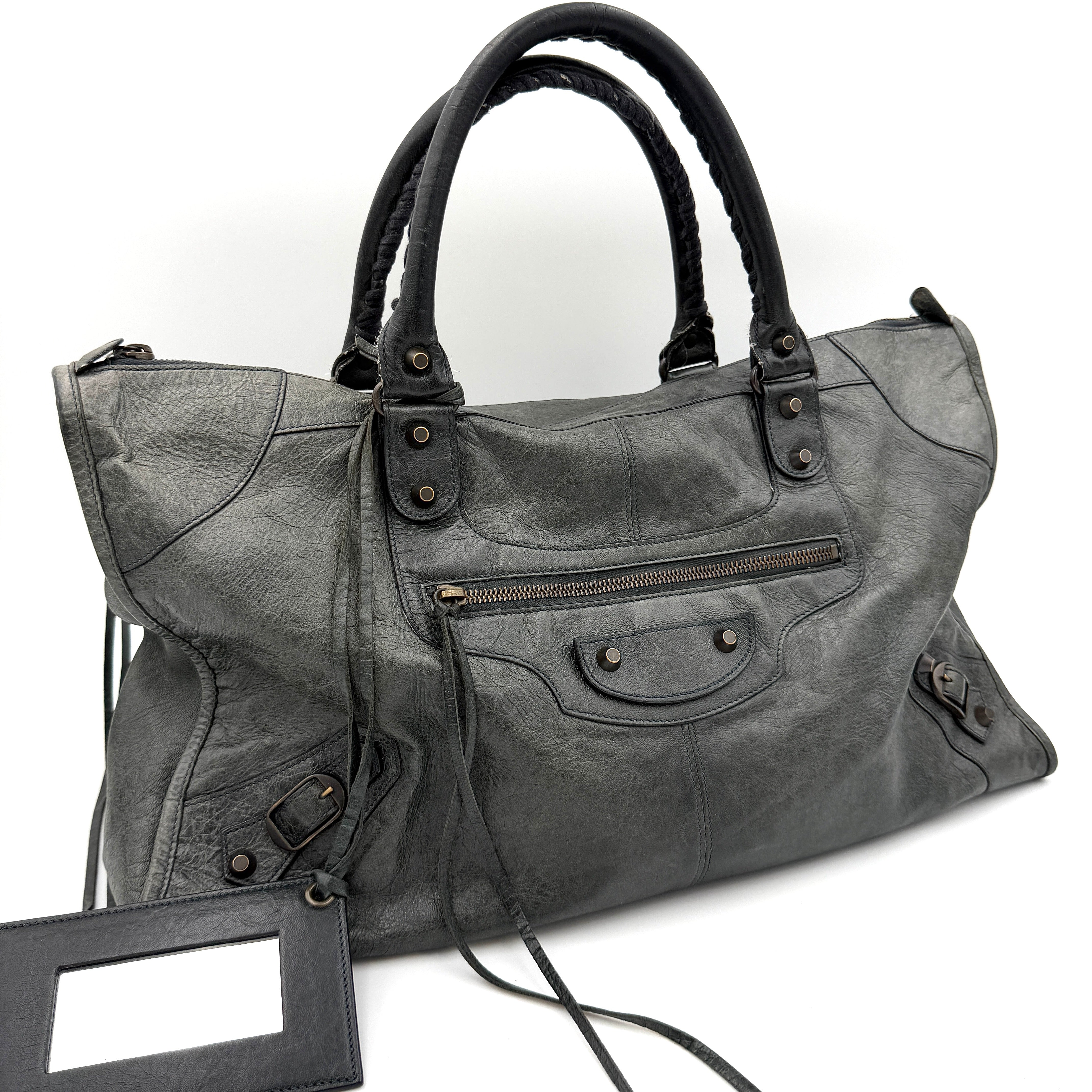 Balenciaga City Shoulder Bag Anthracite Grey