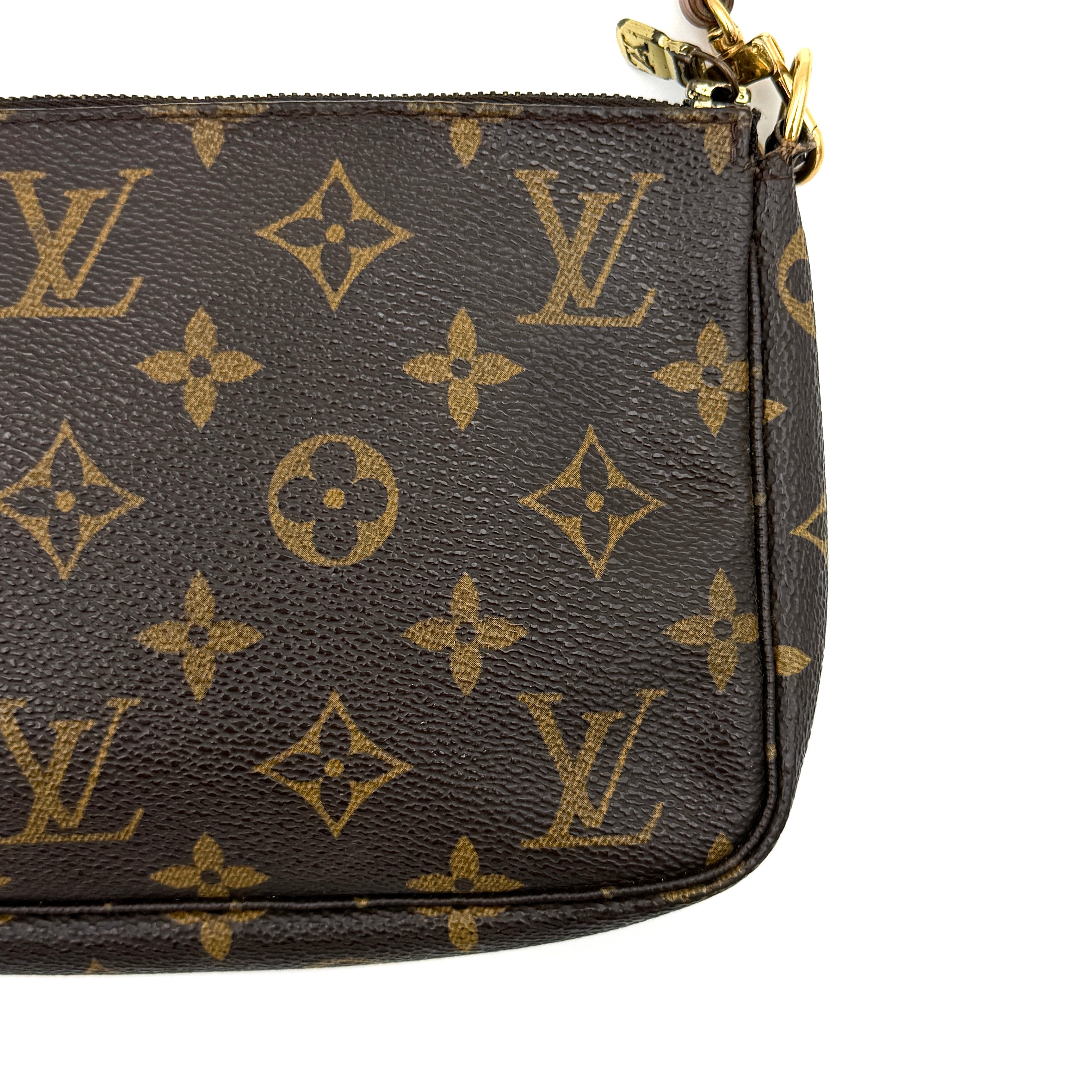Louis Vuitton Monogram Pochette Bag Brown