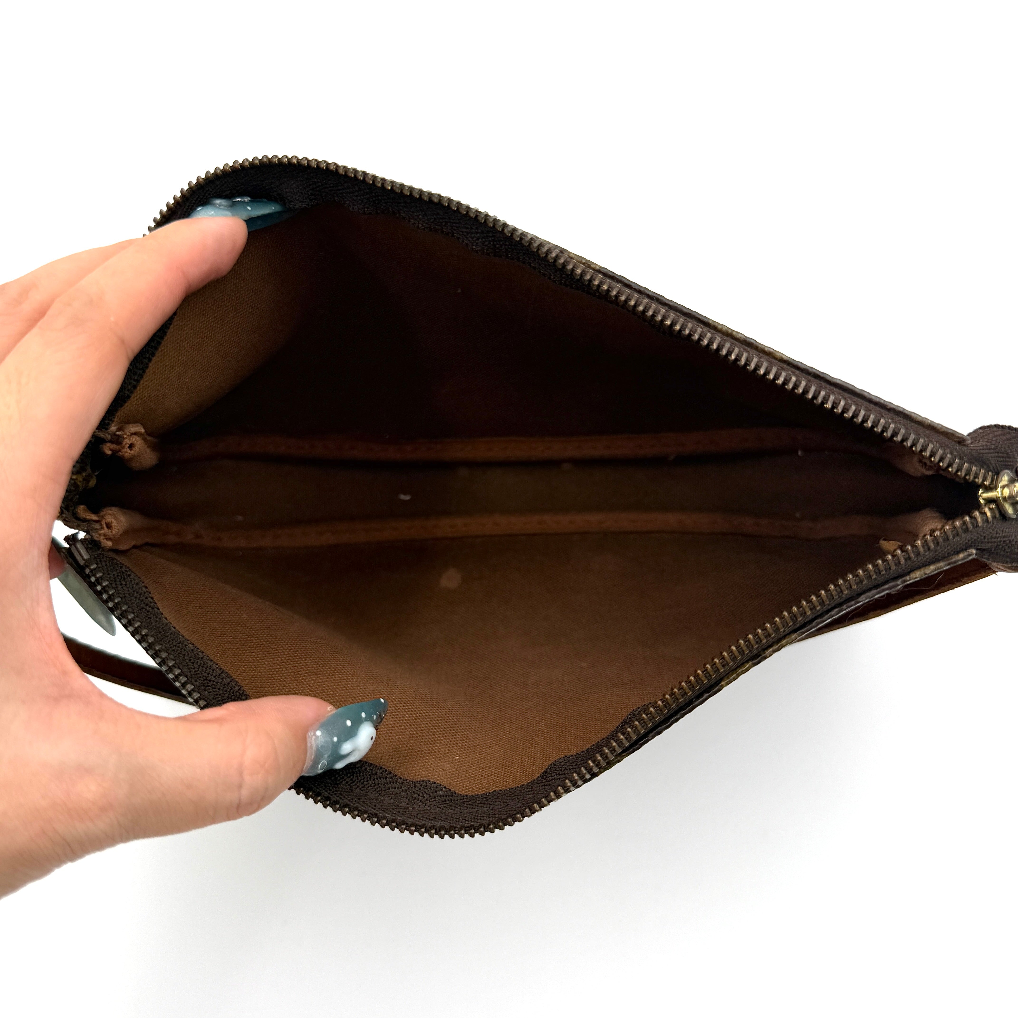 Louis Vuitton Monogram Pochette Bag Brown