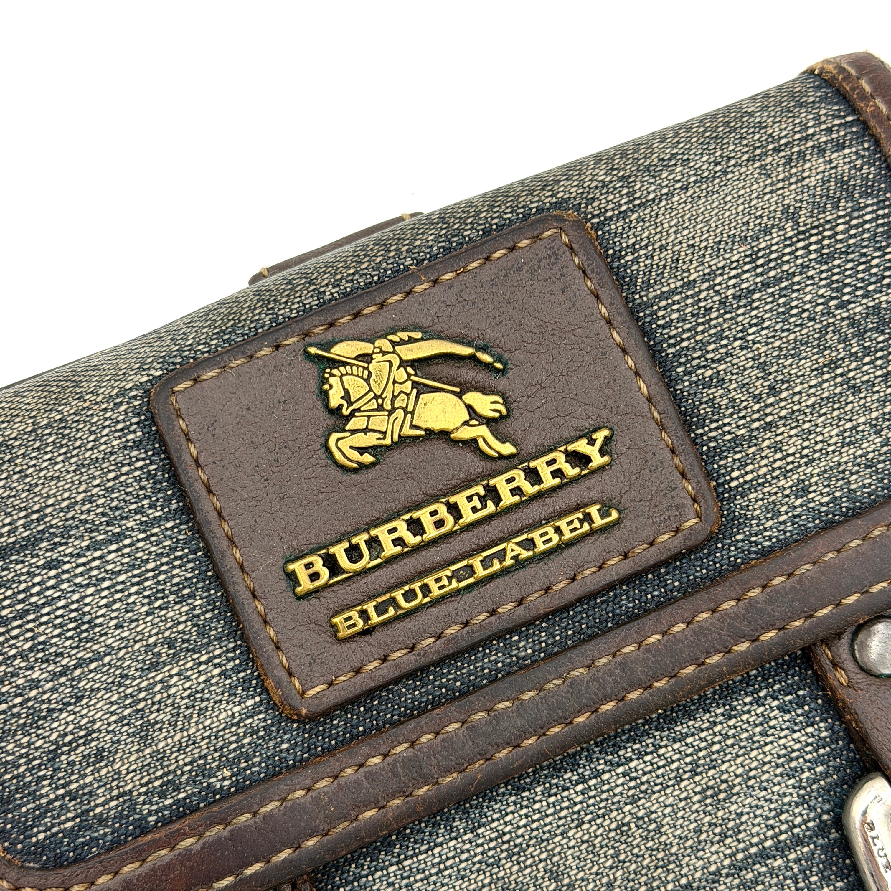 Burberry Blue Label Buckle Denim Wallet