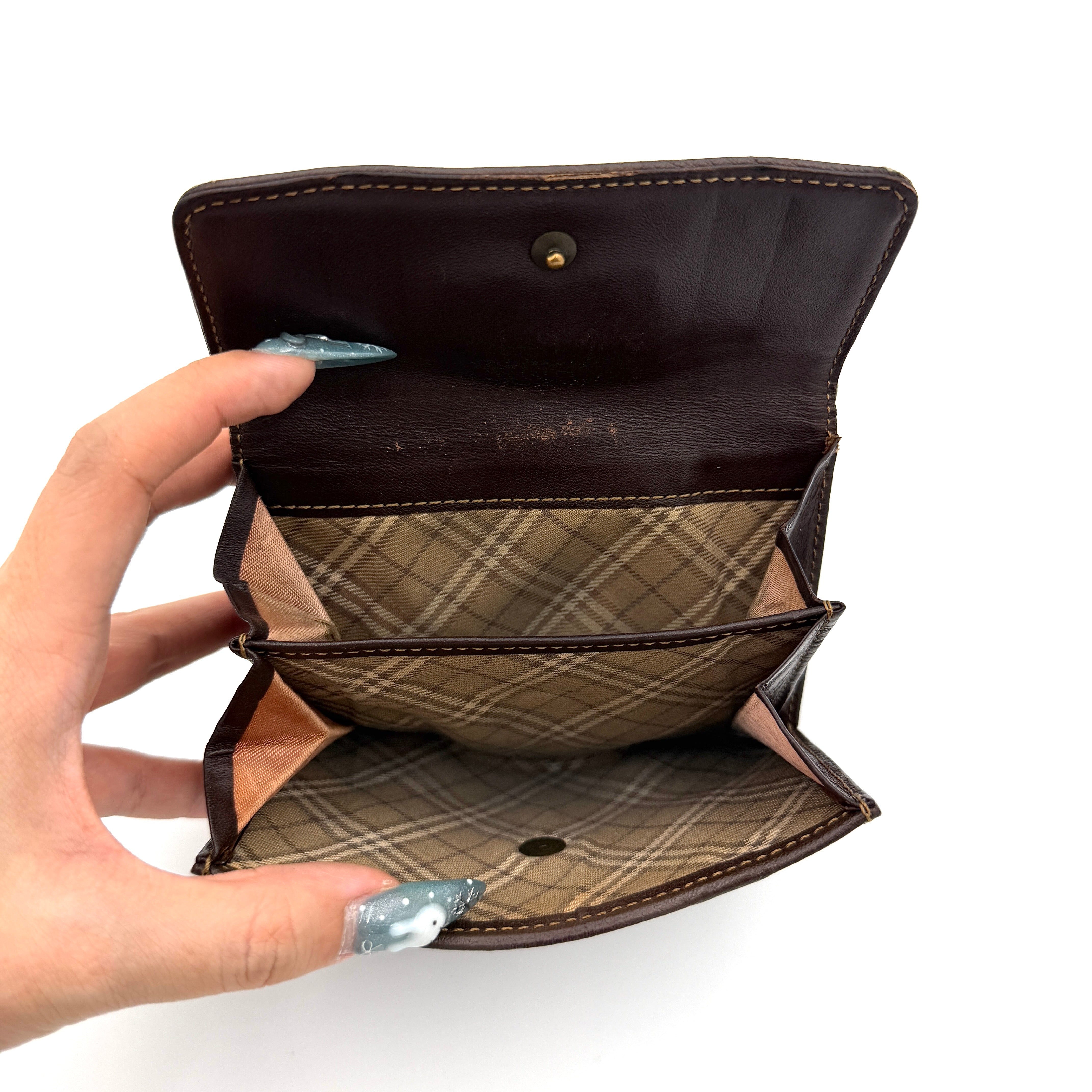 Burberry Blue Label Buckle Denim Wallet