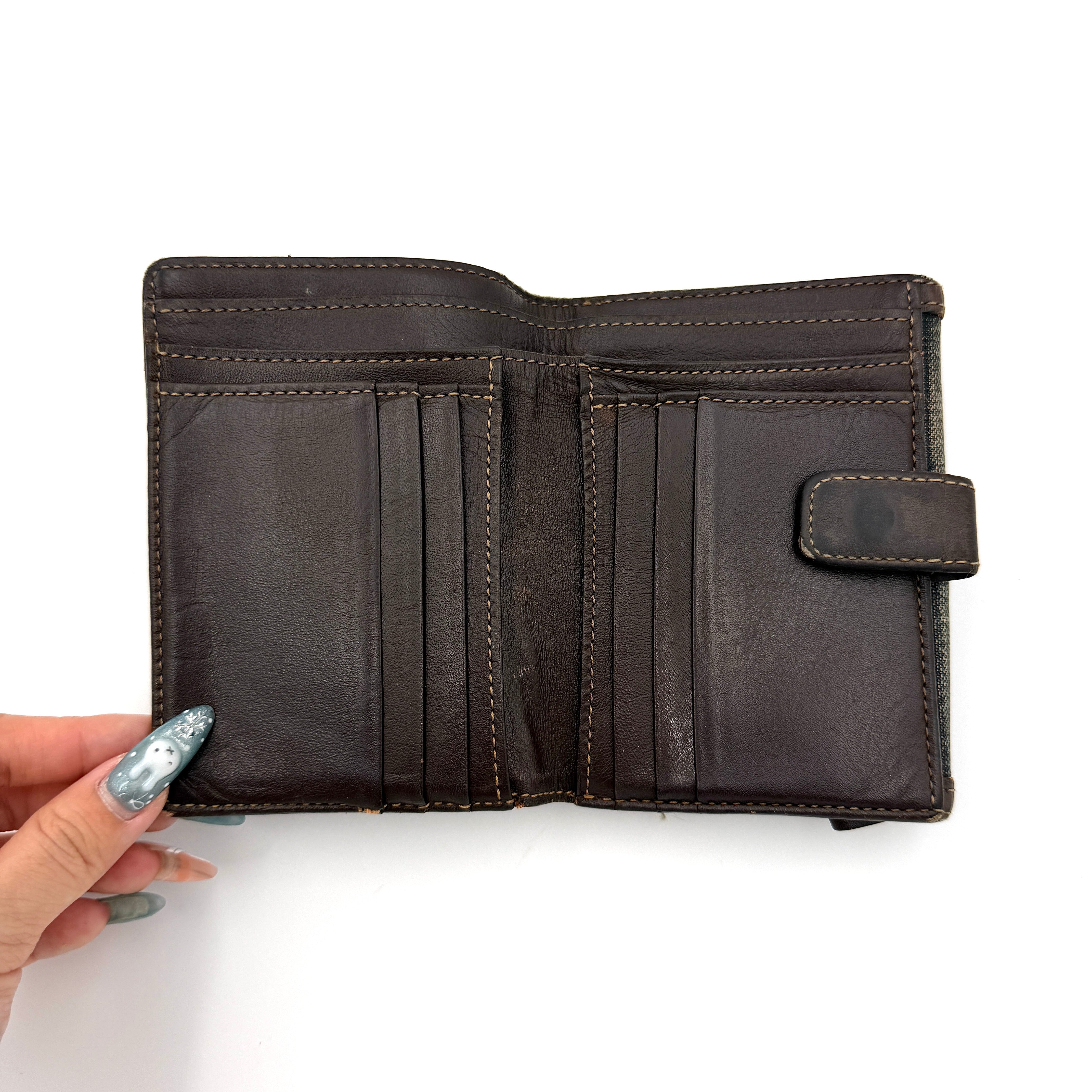 Burberry Blue Label Buckle Denim Wallet