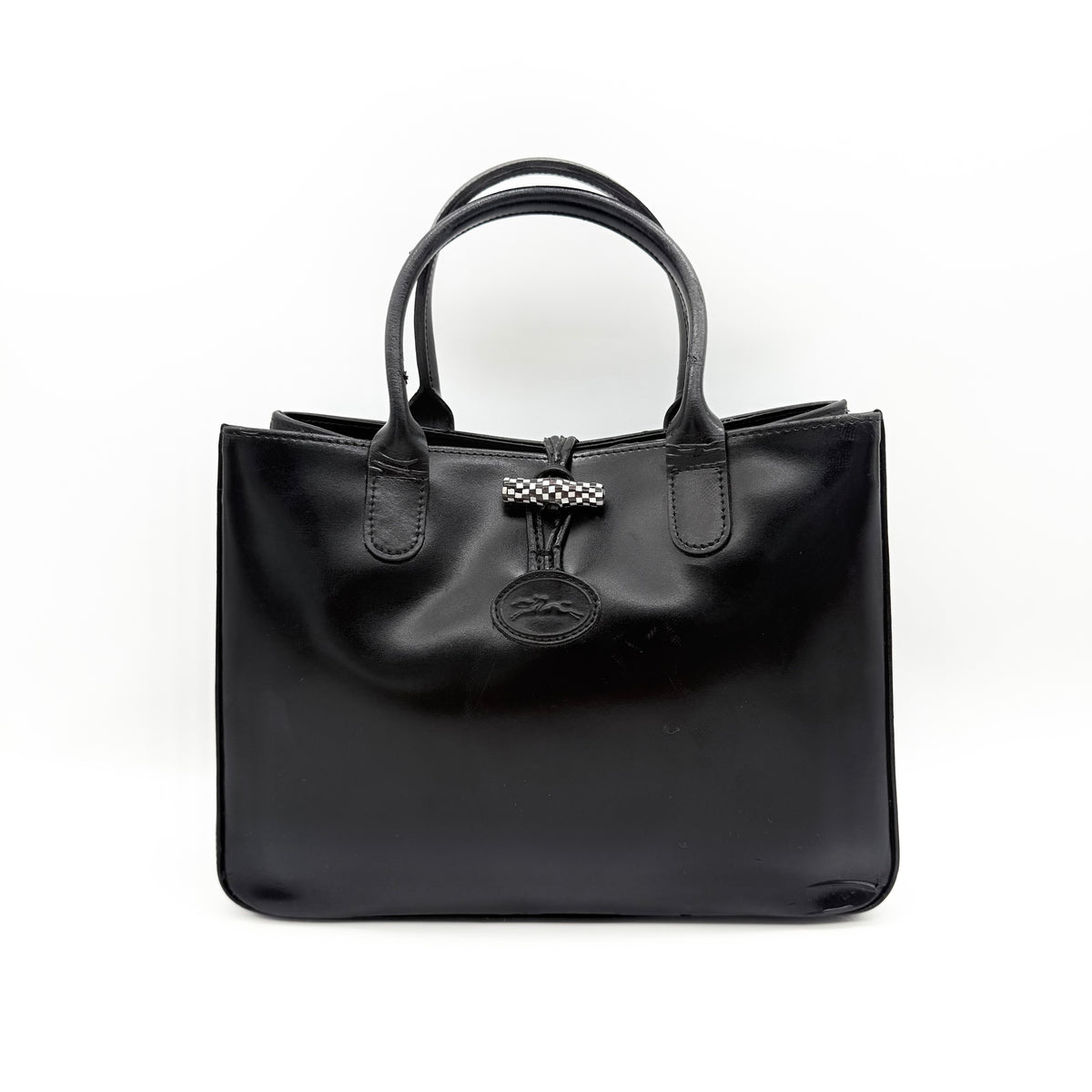 Longchamp Roseau Leather Handbag Black
