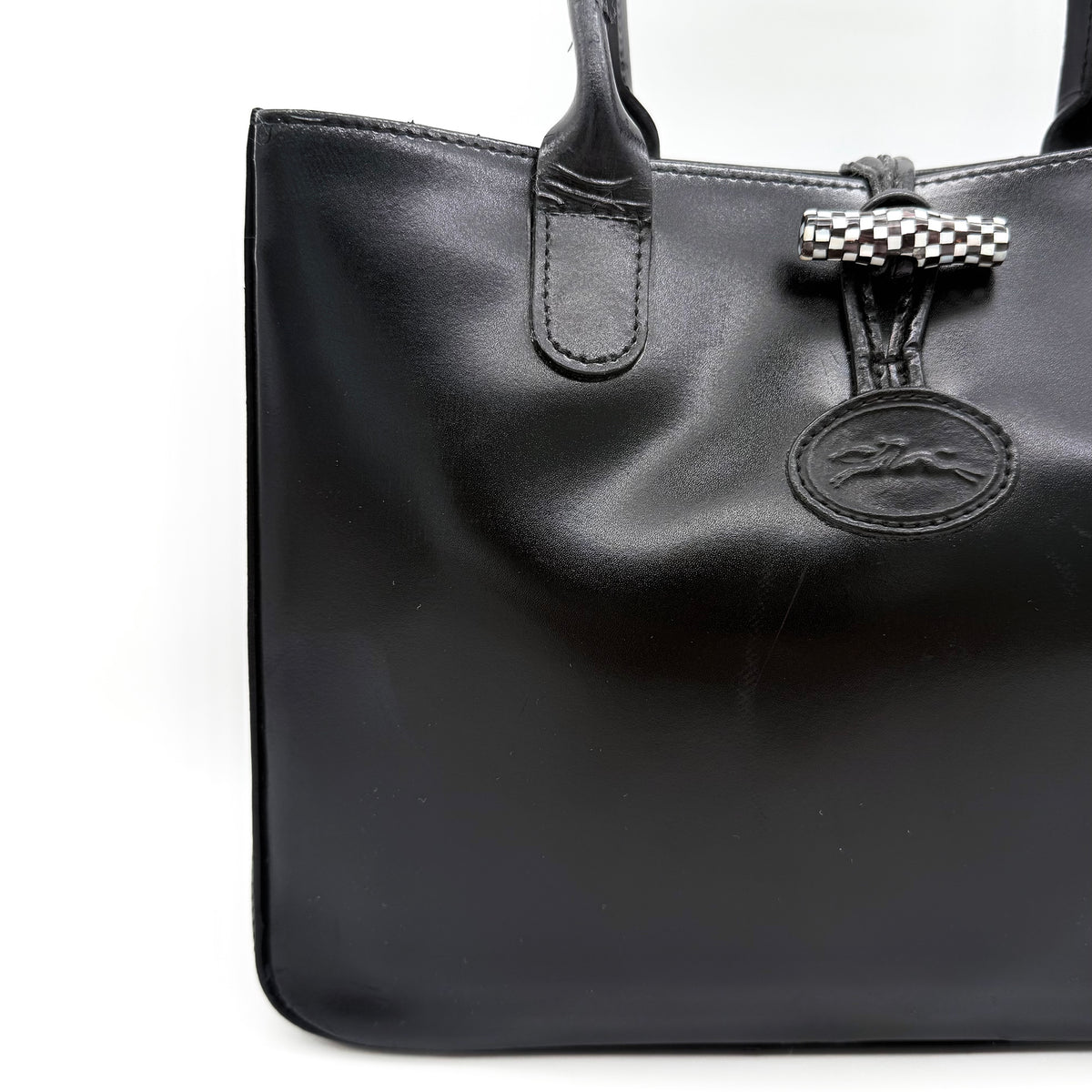 Longchamp Roseau Leather Handbag Black