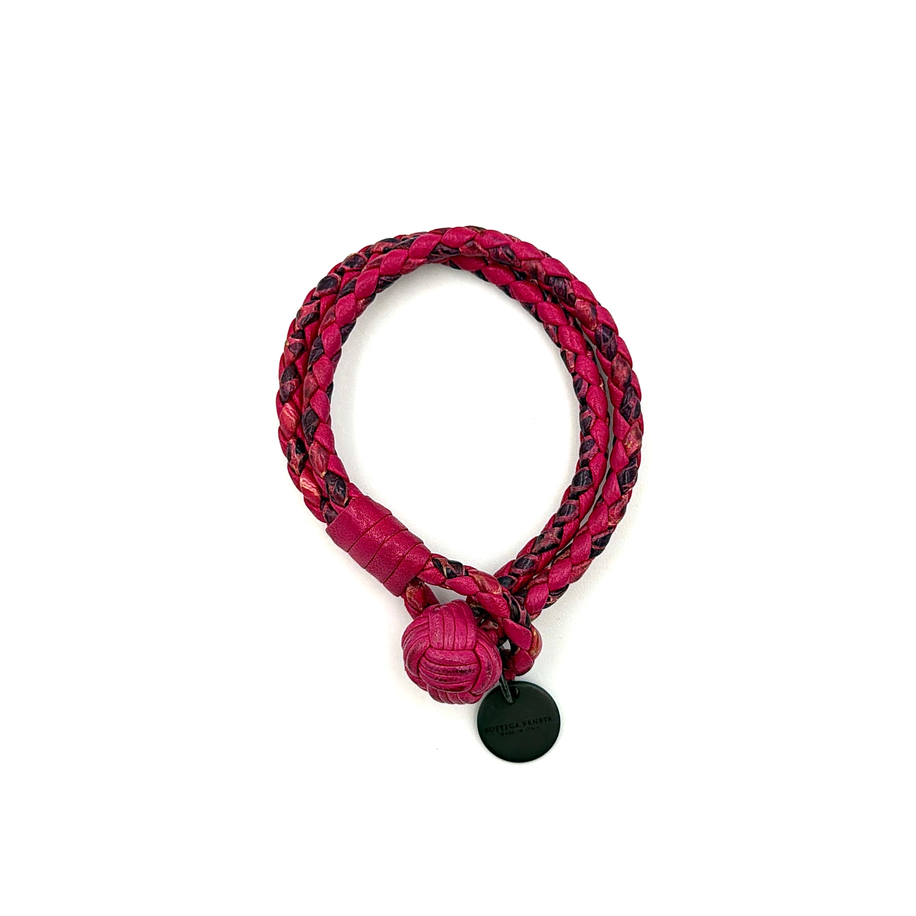 Bottega Veneta Intrecciato Bracelet Fuchsia Pink