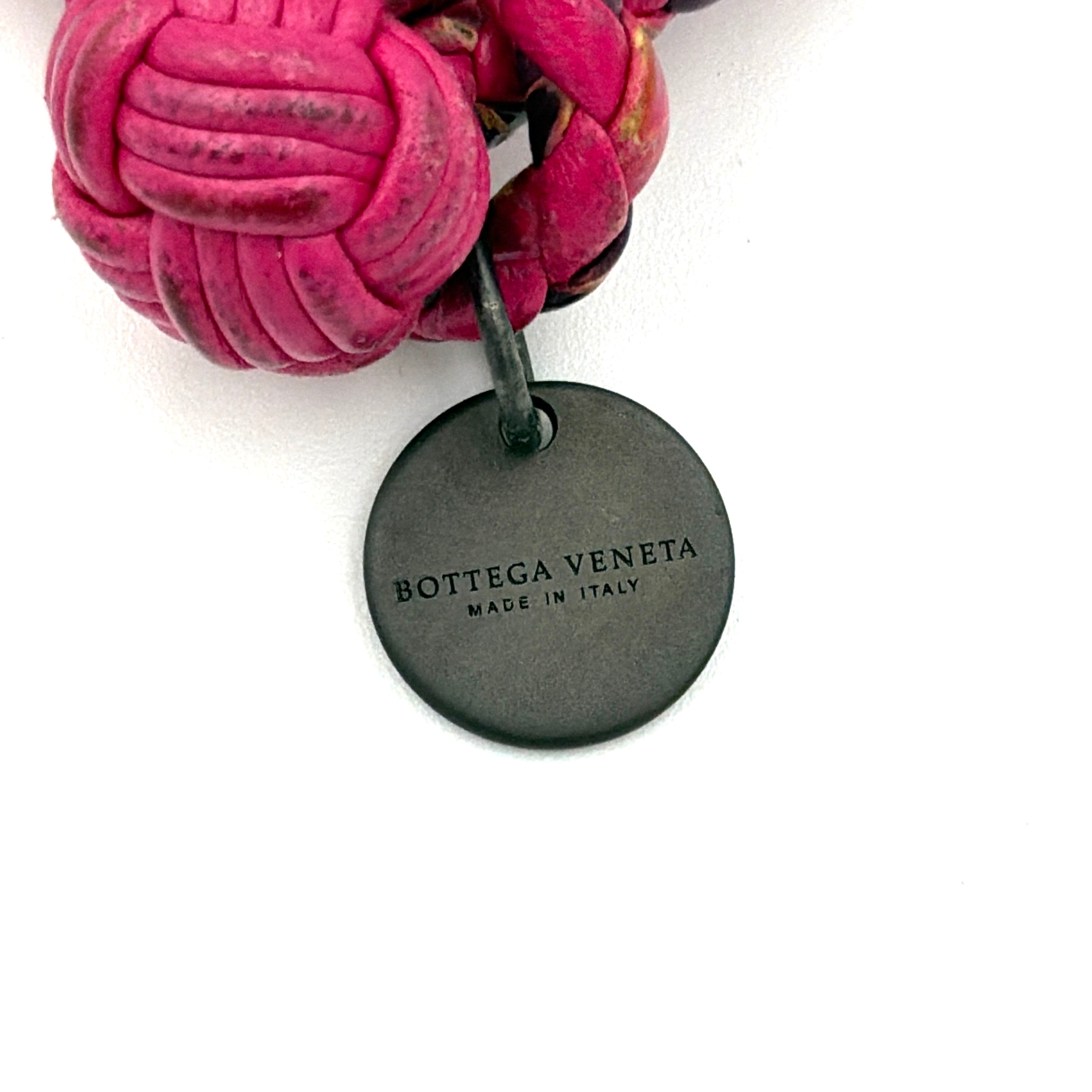 Bottega Veneta Intrecciato Bracelet Fuchsia Pink