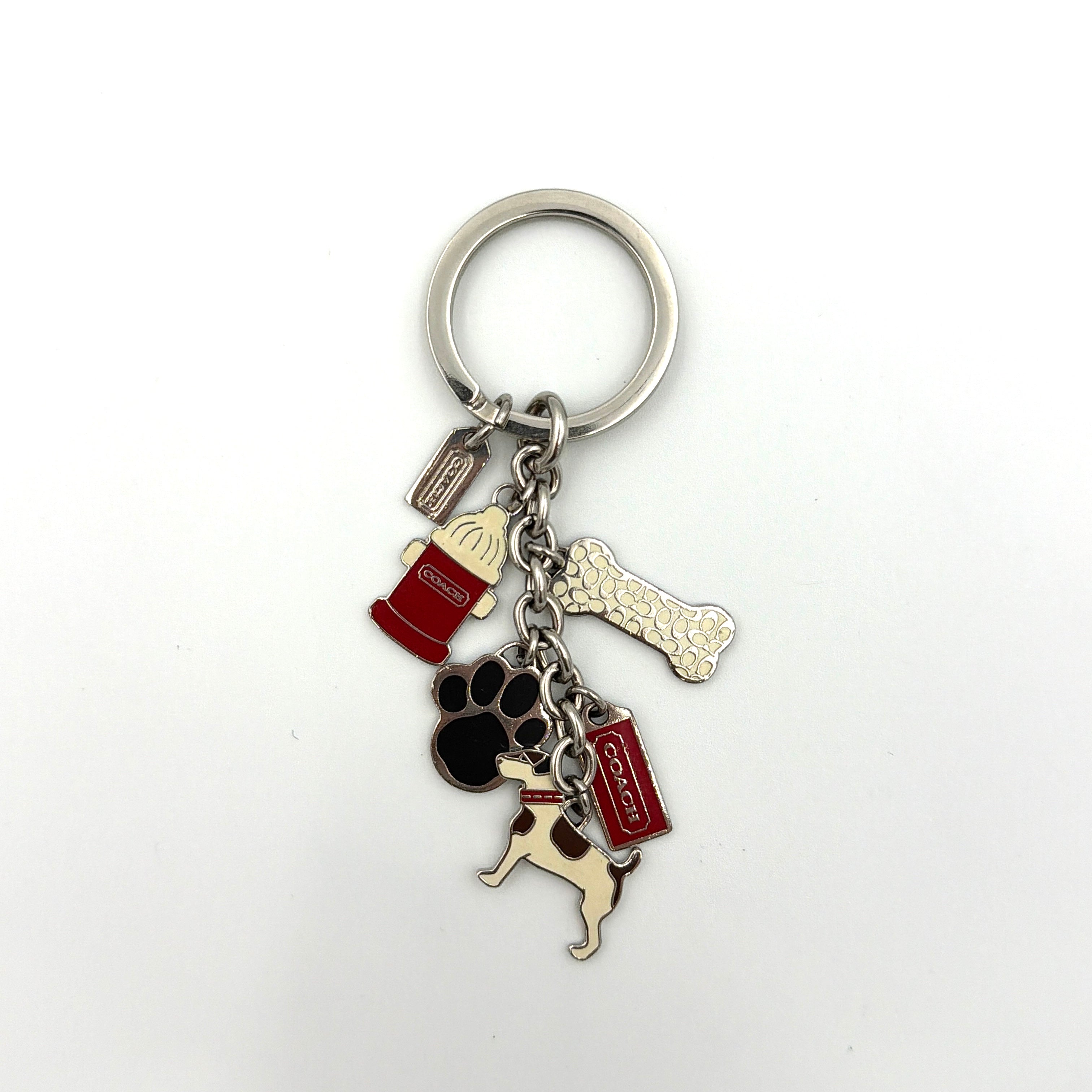 Coach Jack Russell Enamel Charms Keychain